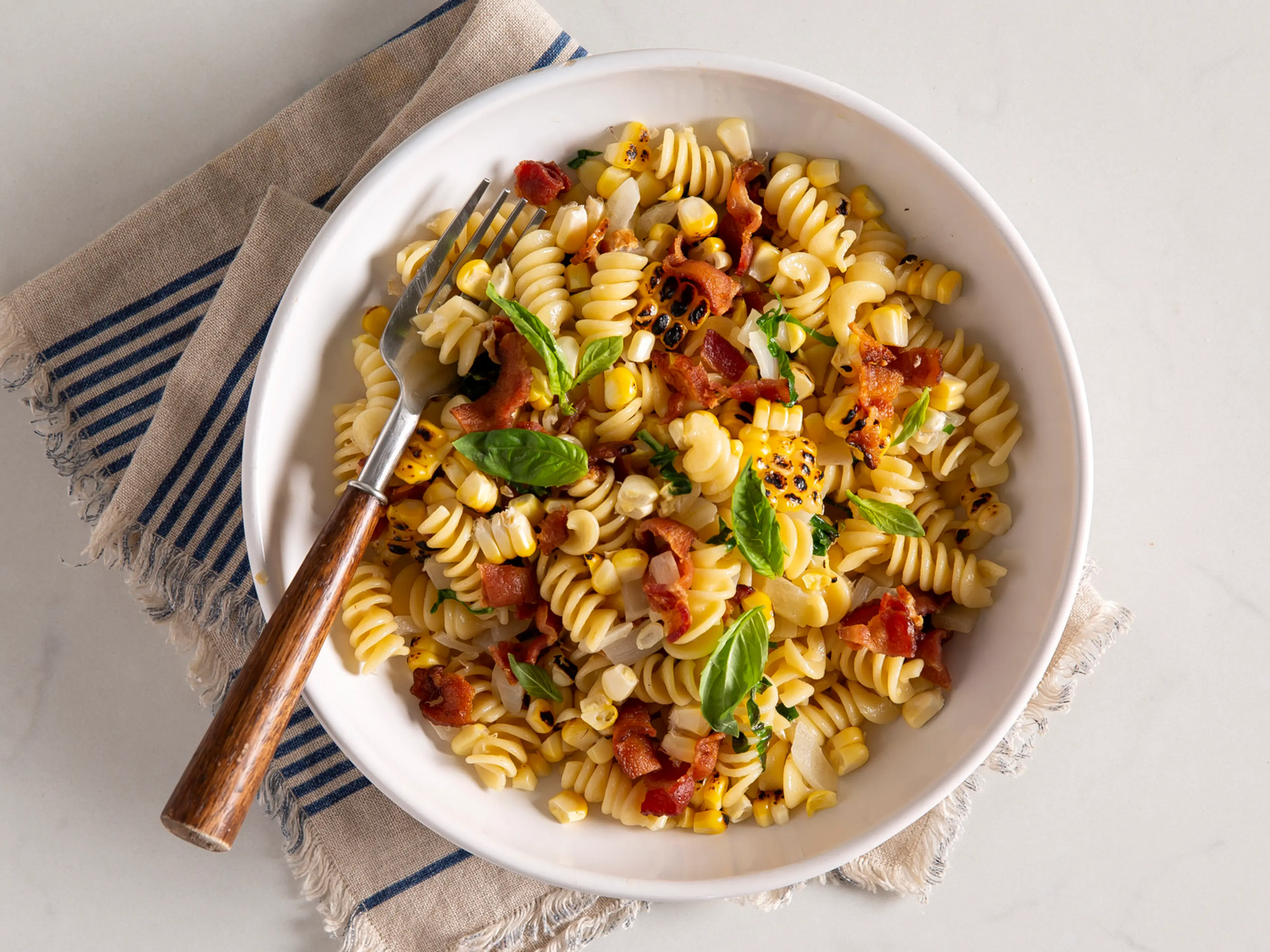 Summer Corn and Bacon Pasta