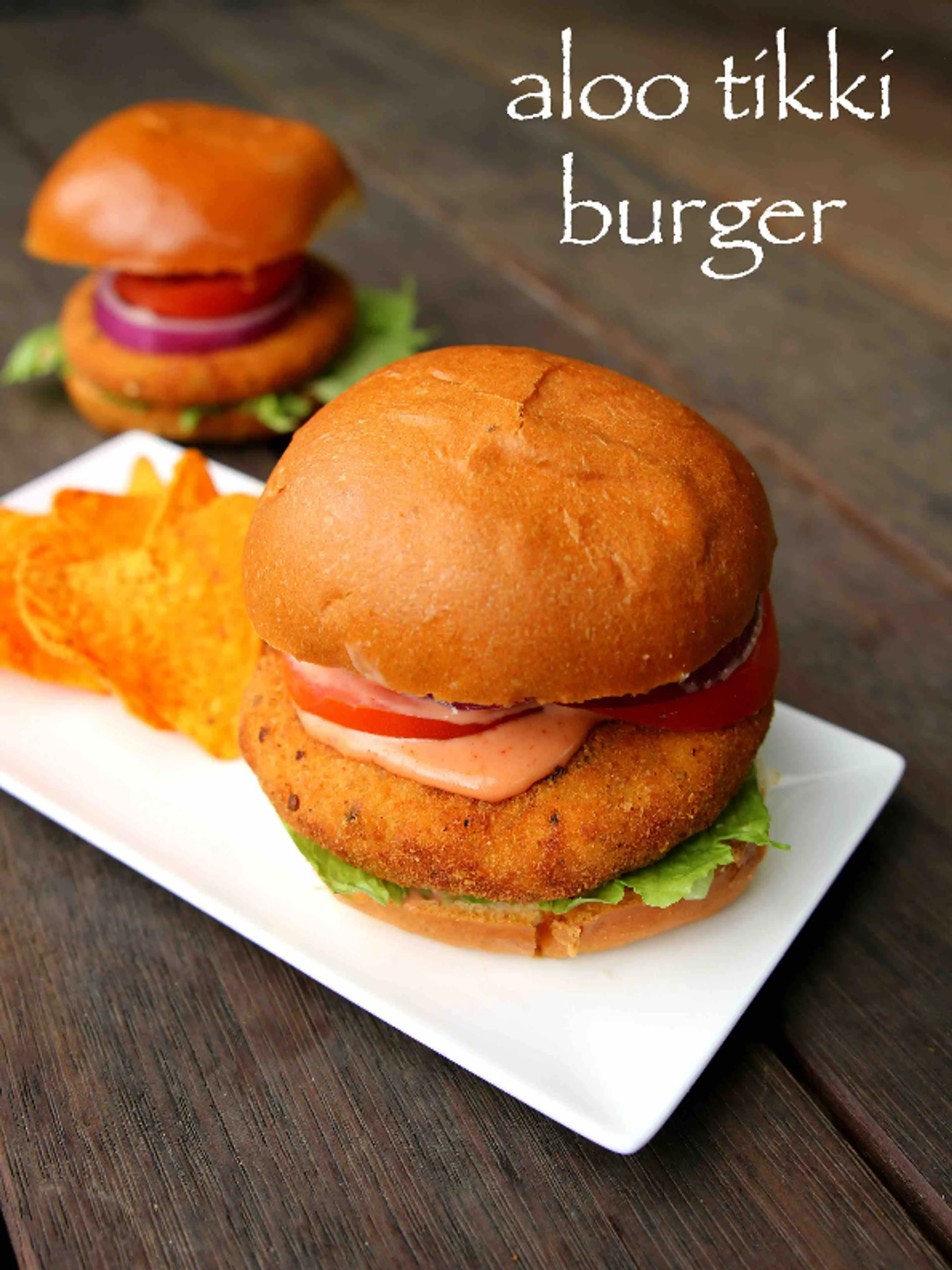 aloo tikki burger recipe | mcaloo tikki recipe | burger tikk