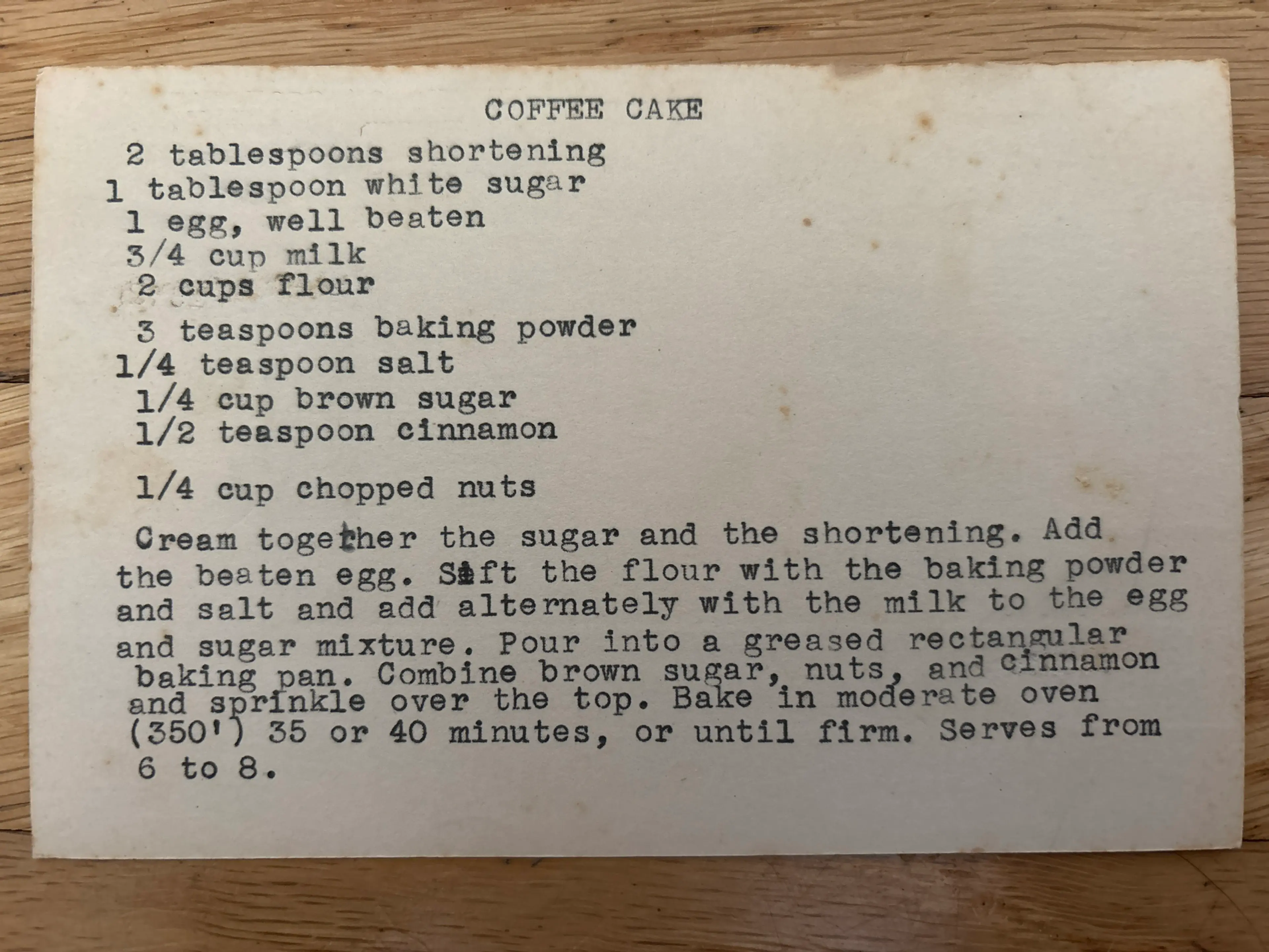 Coffee Cake