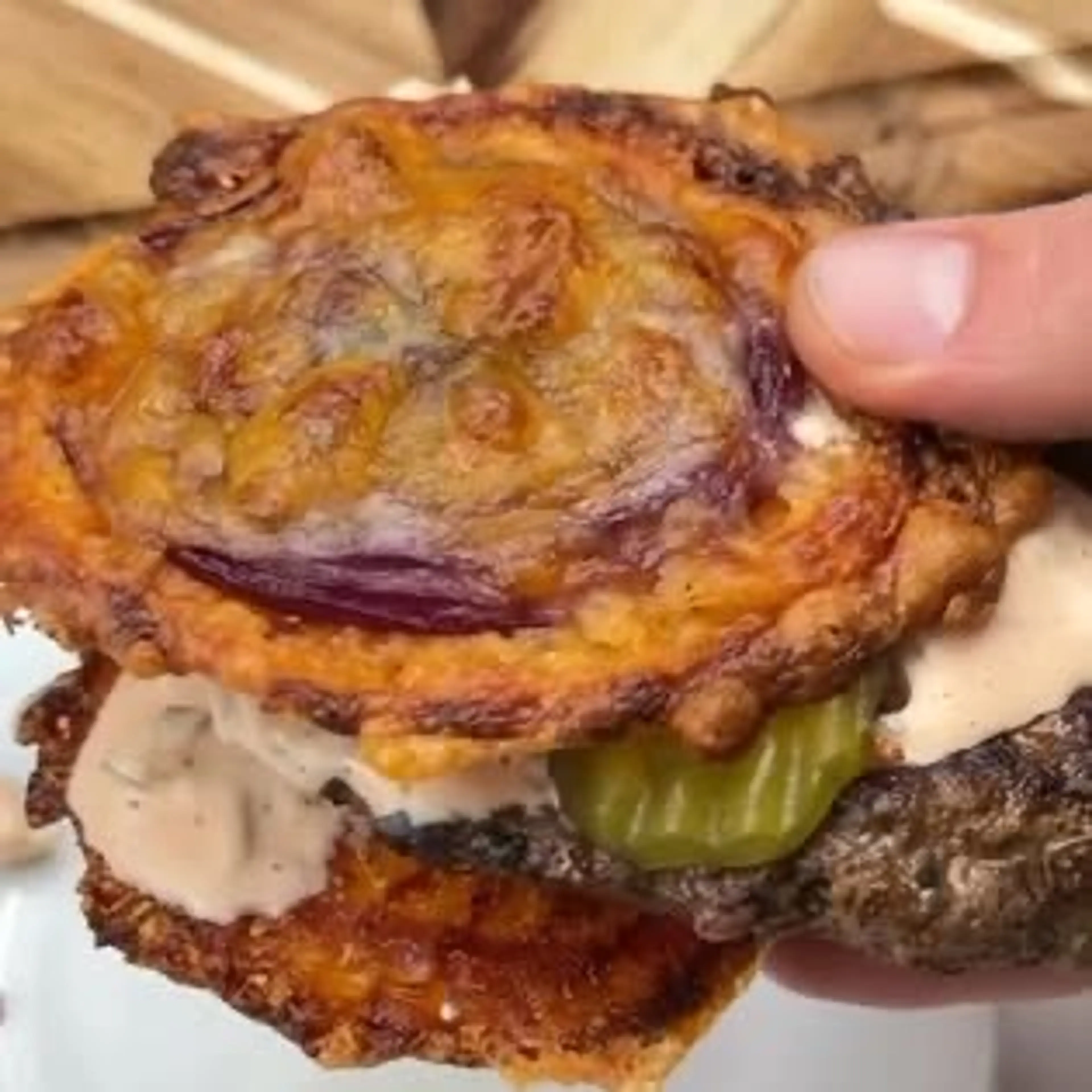 Copycat In-n-out Flying Dutchman W/ Crispy Cheesy Onion Buns