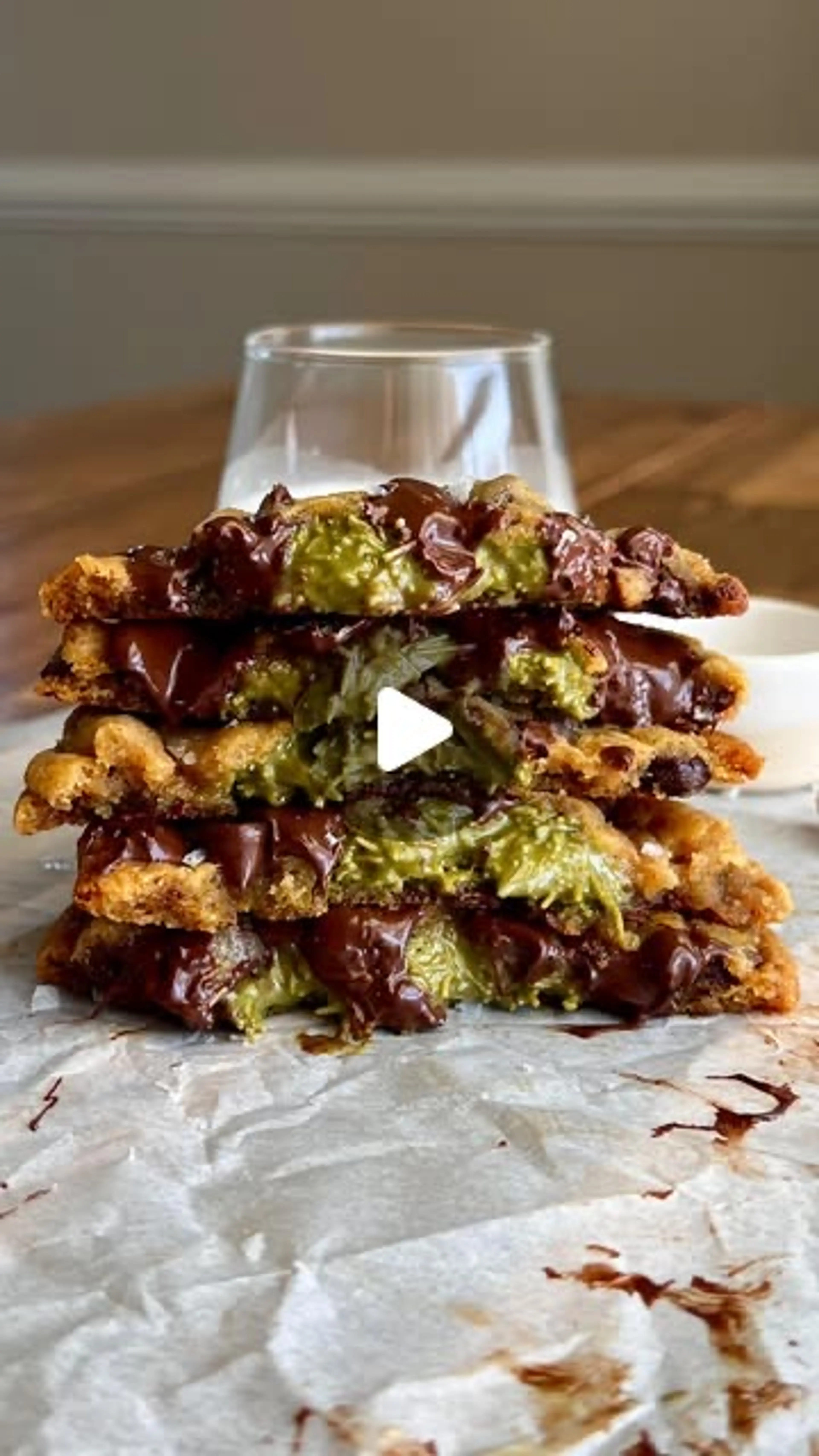 Brown Butter Dubai Chocolate Chip Cookies