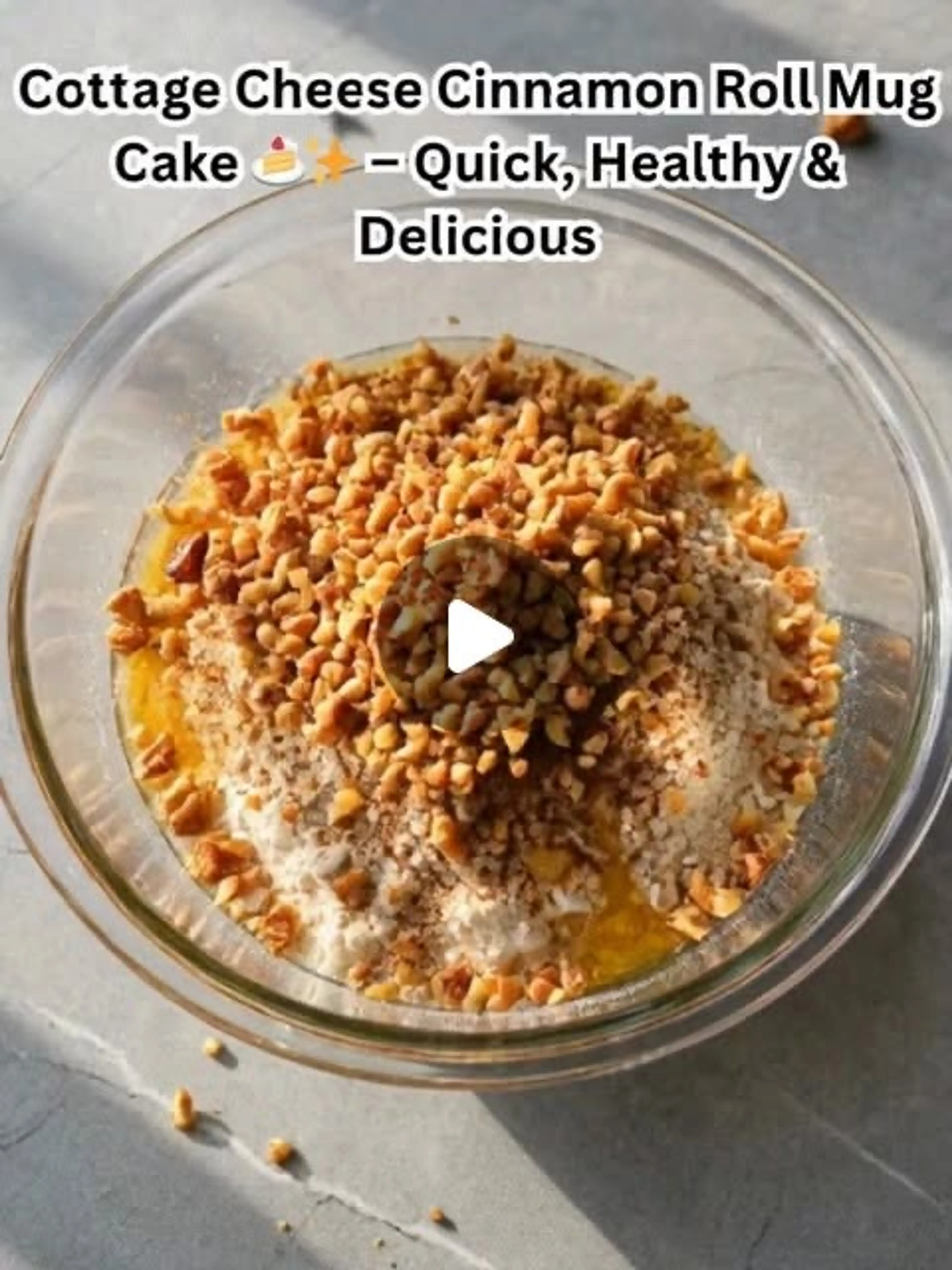 Cottage Cheese Cinnamon Roll Mug Cake