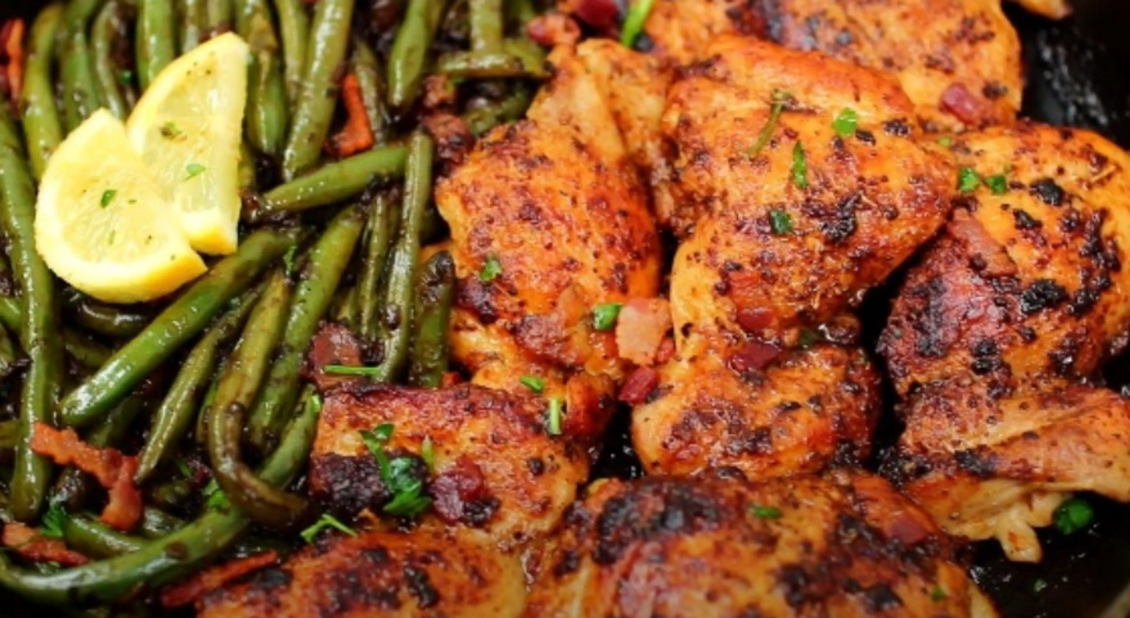Lemon Garlic Butter Chicken & Green Beans