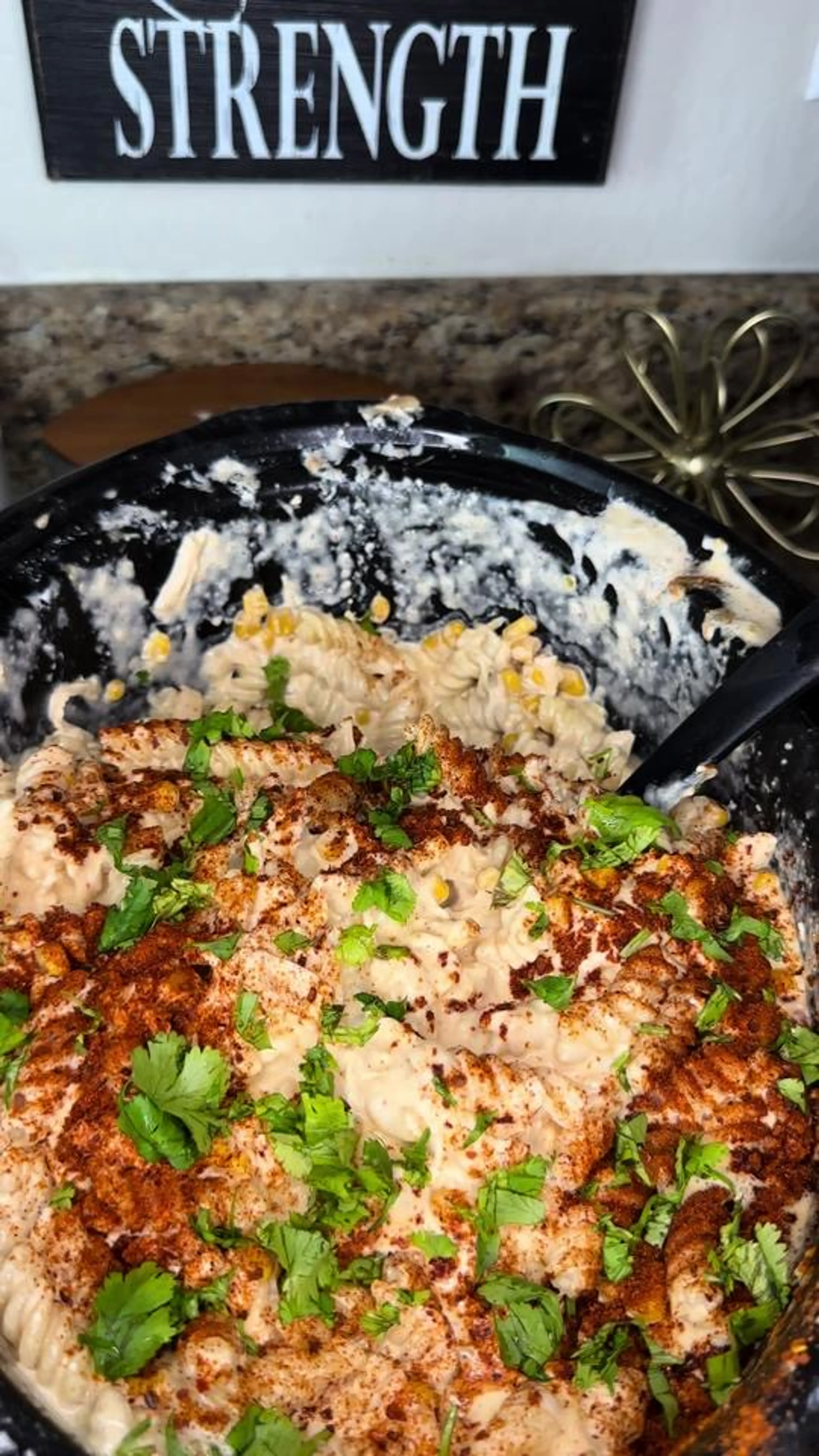Crockpot Street Corn Chicken Pasta