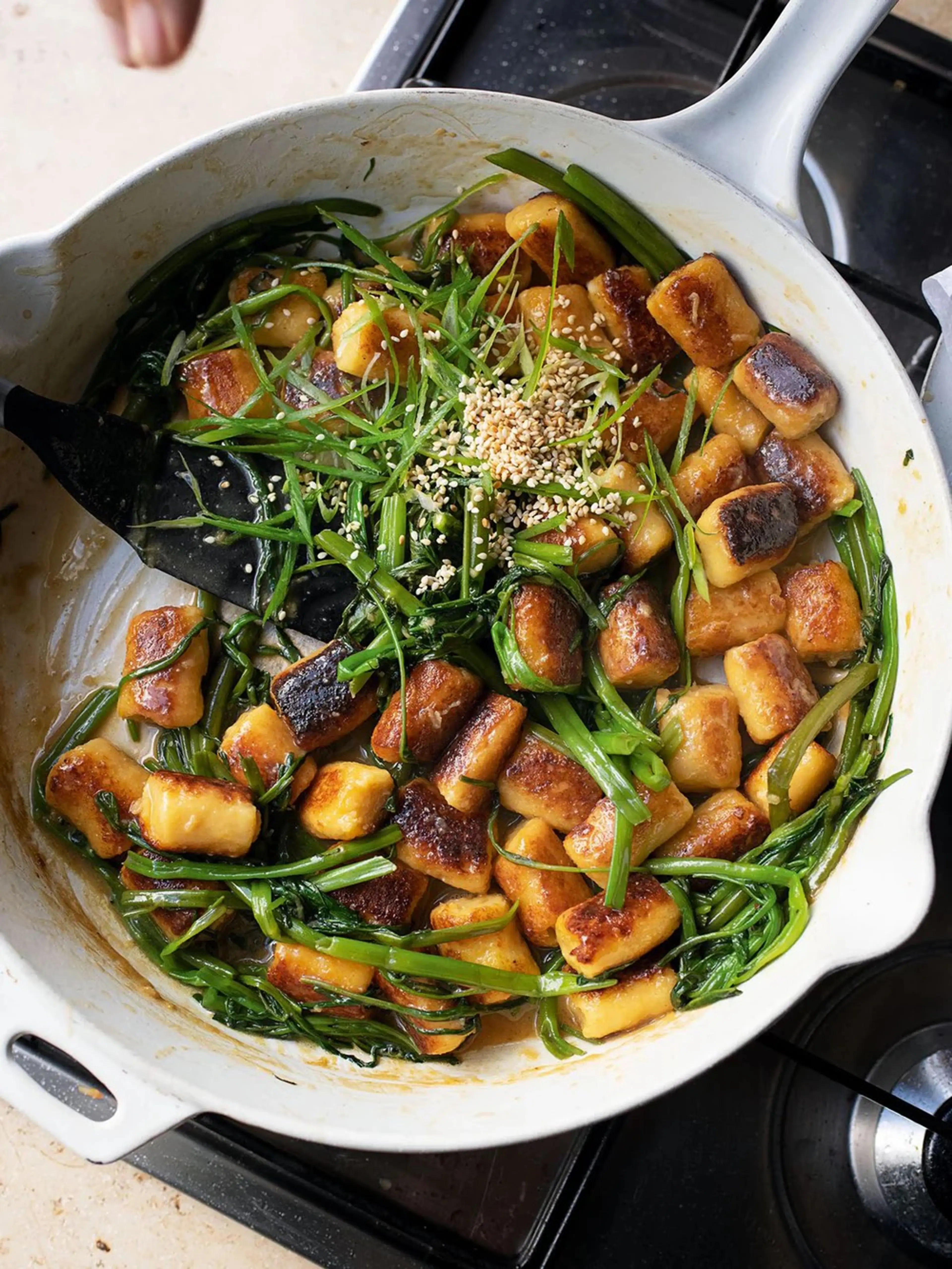 Pan-fried Gnocchi with miso butter (Ottolenghi)