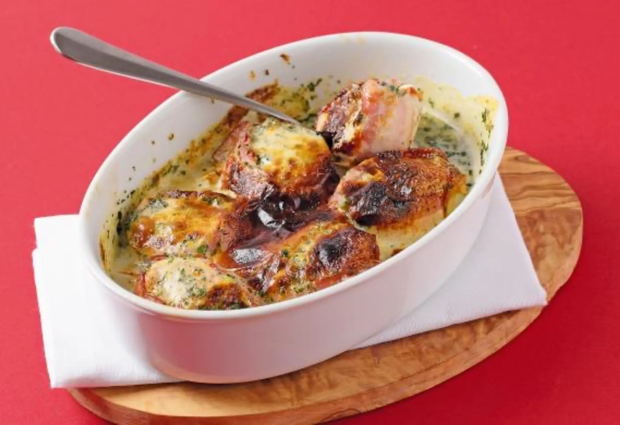 Pouletmedaillons am Kräuterschaum