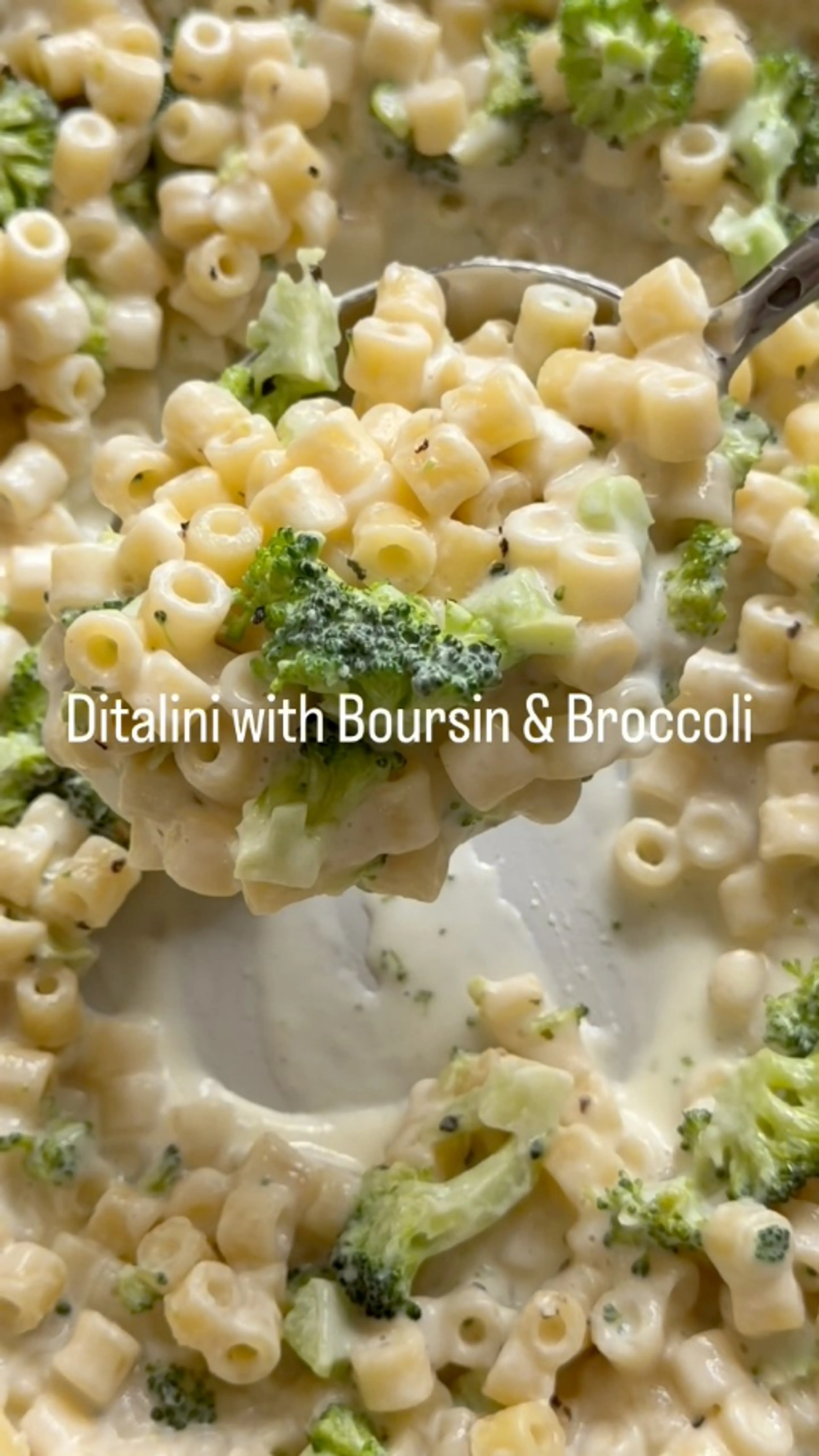 Ditalini with Boursin and Broccoli