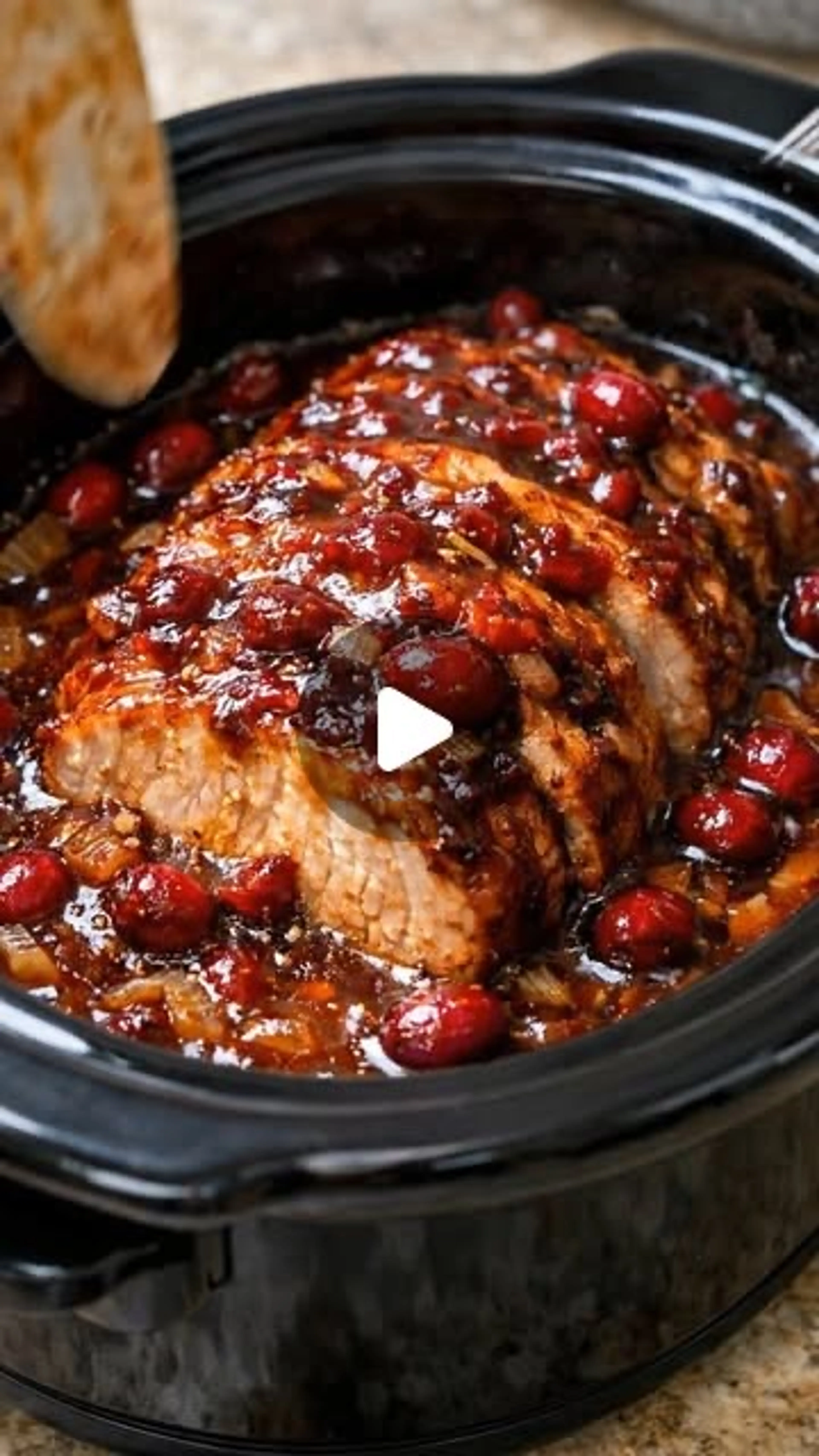 Slow Cooker Cranberry Pork Roast