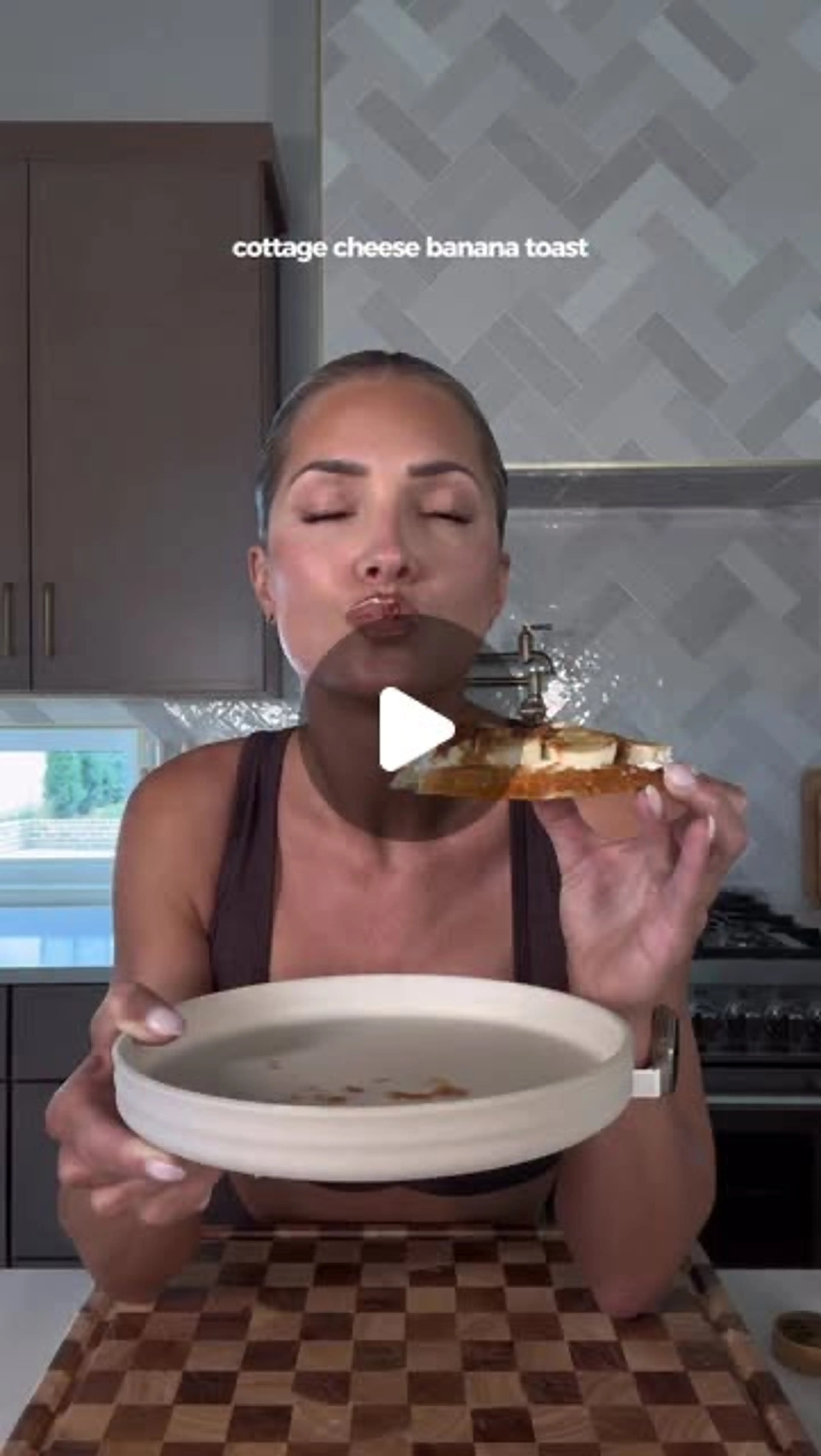 Cottage Cheese Banana Sunflower Seed Butter Honey Toast