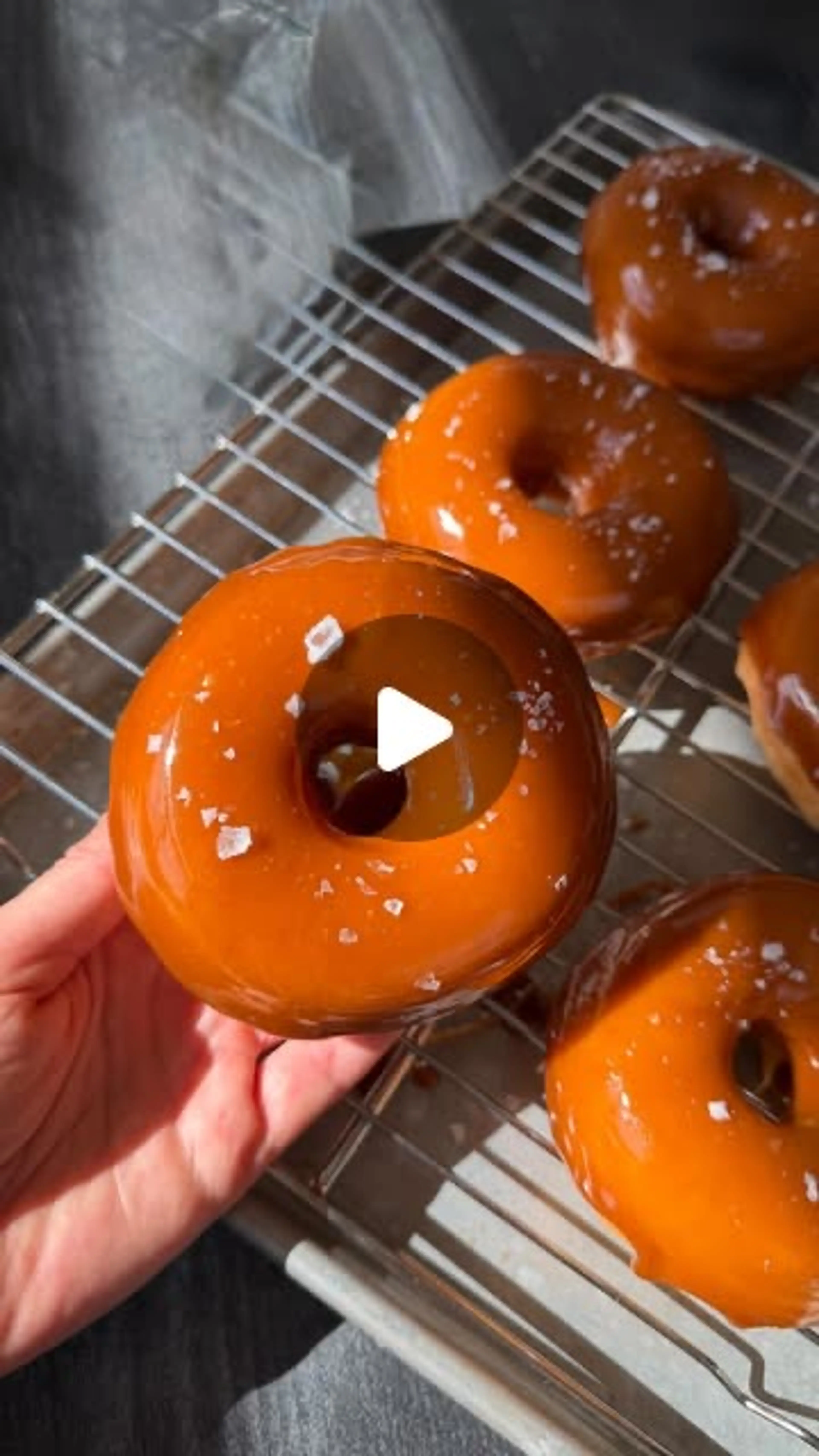 Salted Caramel-glazed Donuts