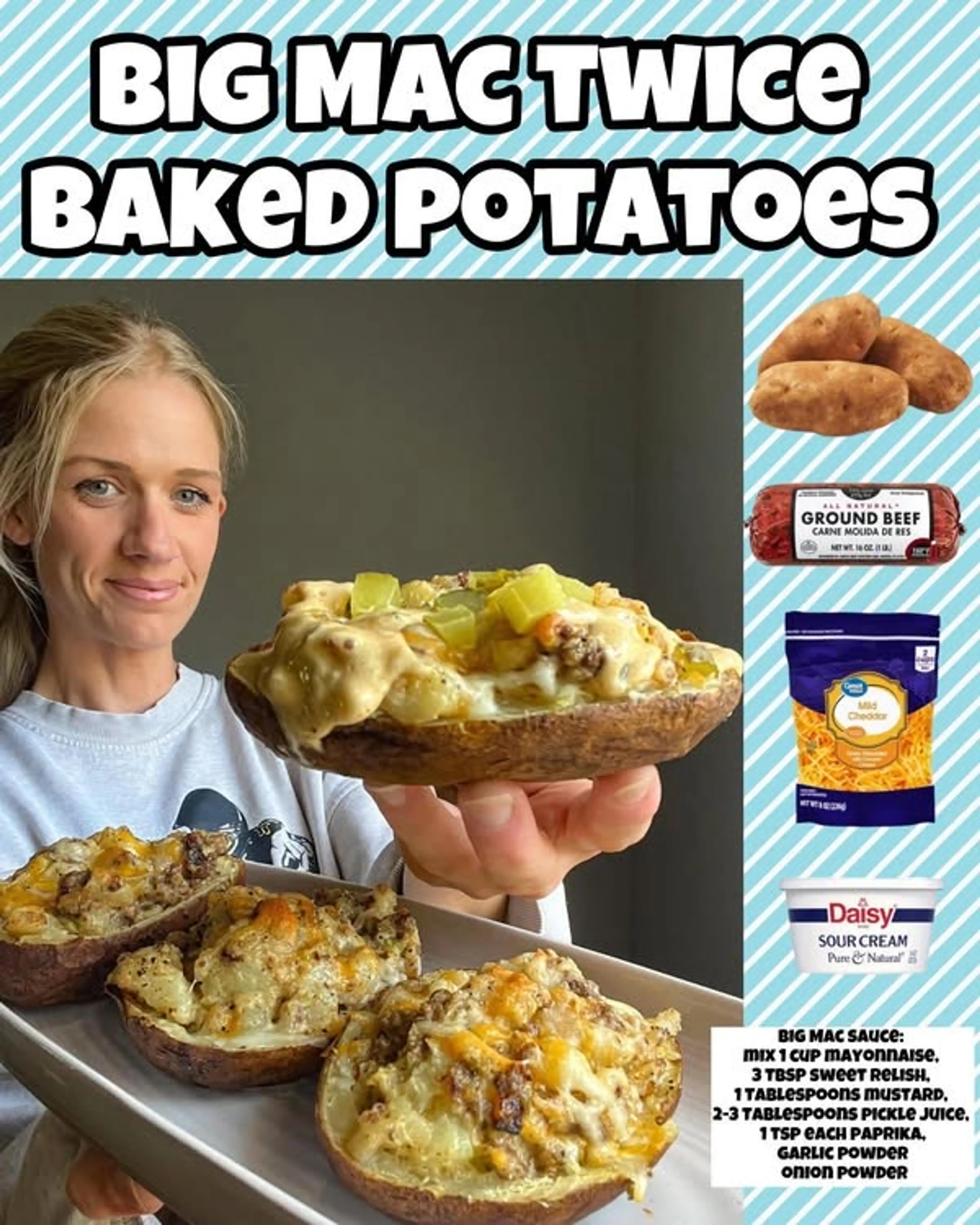 Big Mac Twice Baked Potatoes