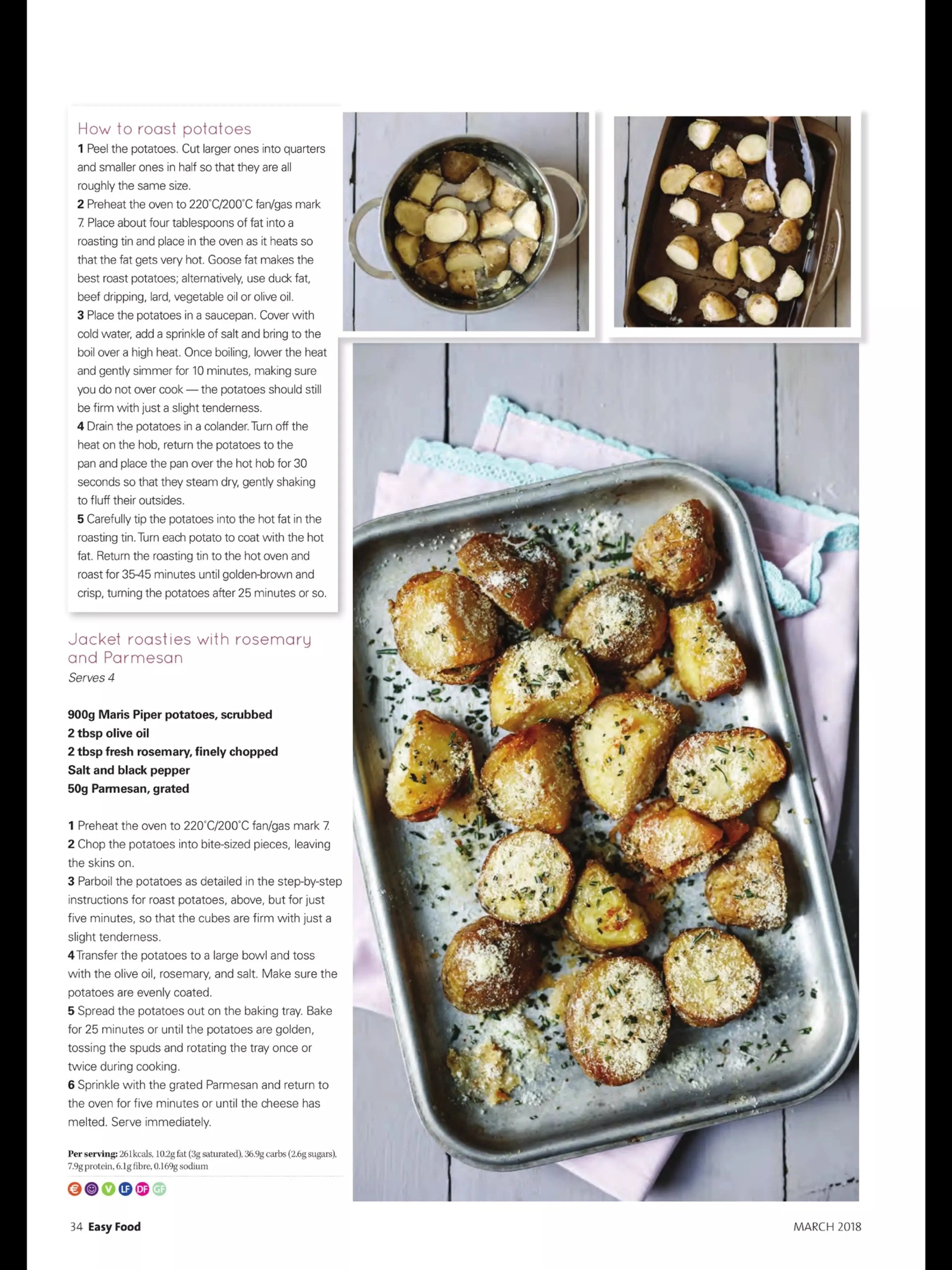 Jacket roasties with rosemary and Parmesan