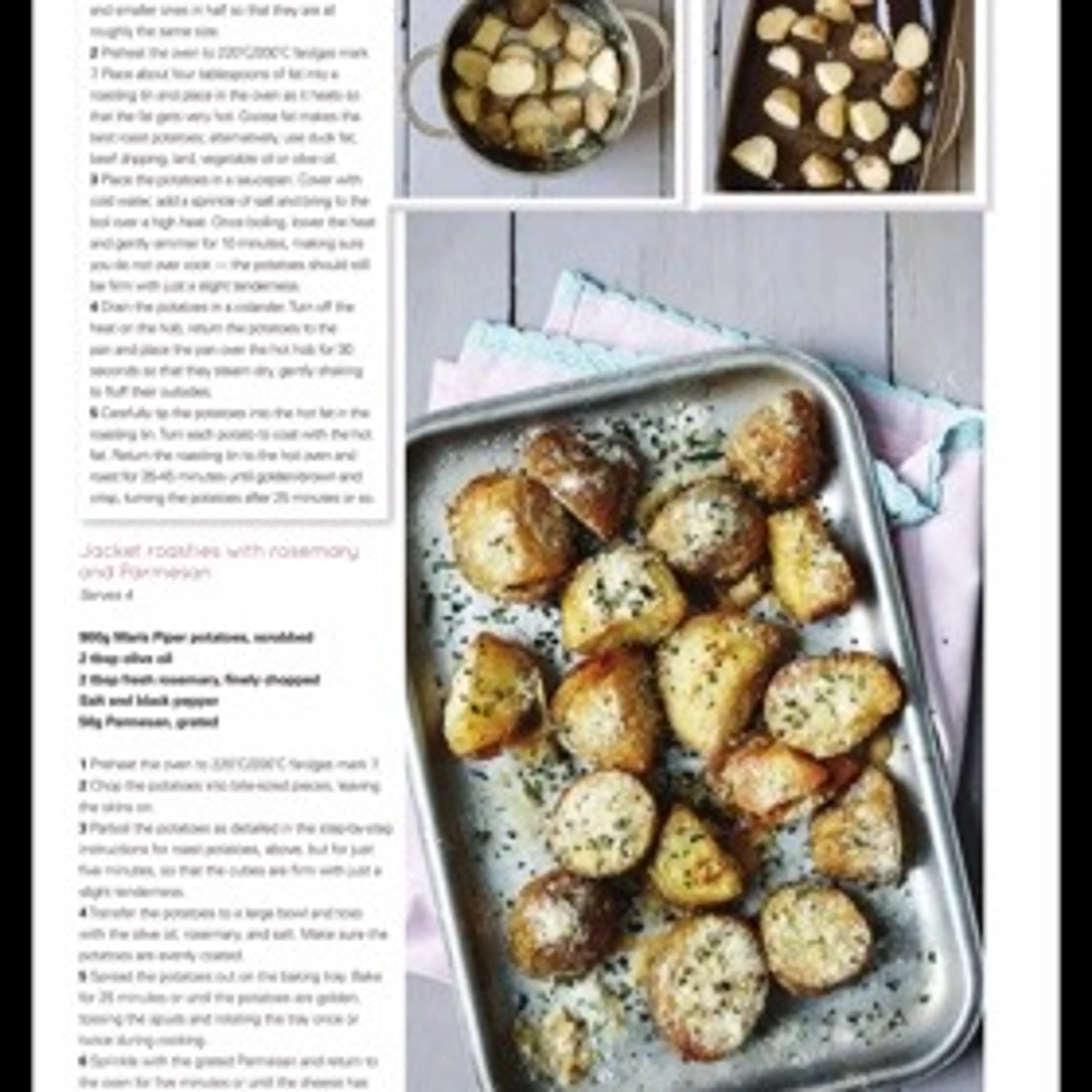Jacket roasties with rosemary and Parmesan