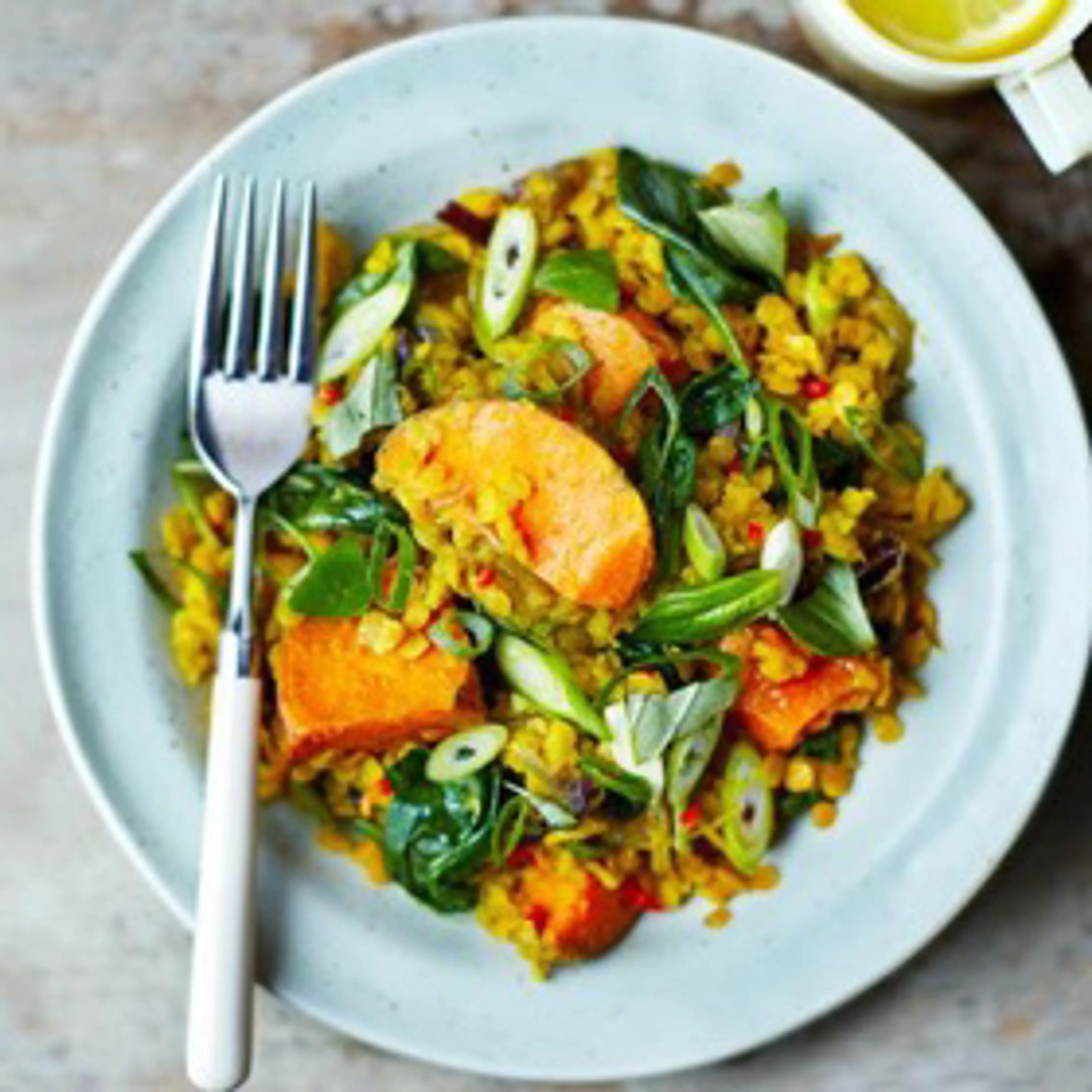 Spinach, Sweet Potato & Lentil Dhal
