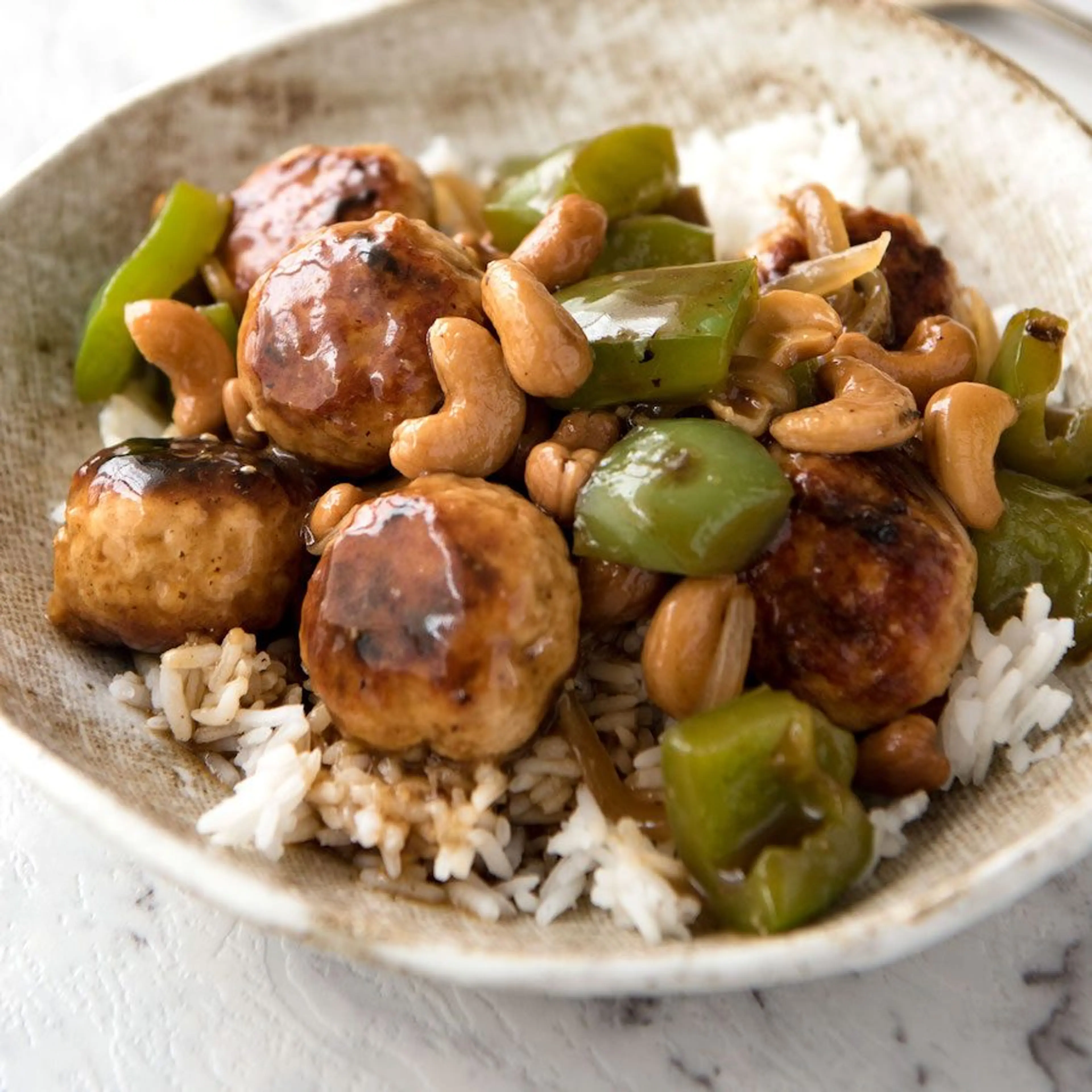 Chinese Cashew Chicken MEATBALLS!