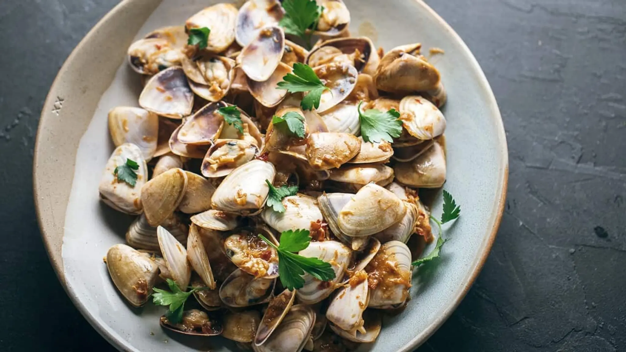 Pippies with XO sauce