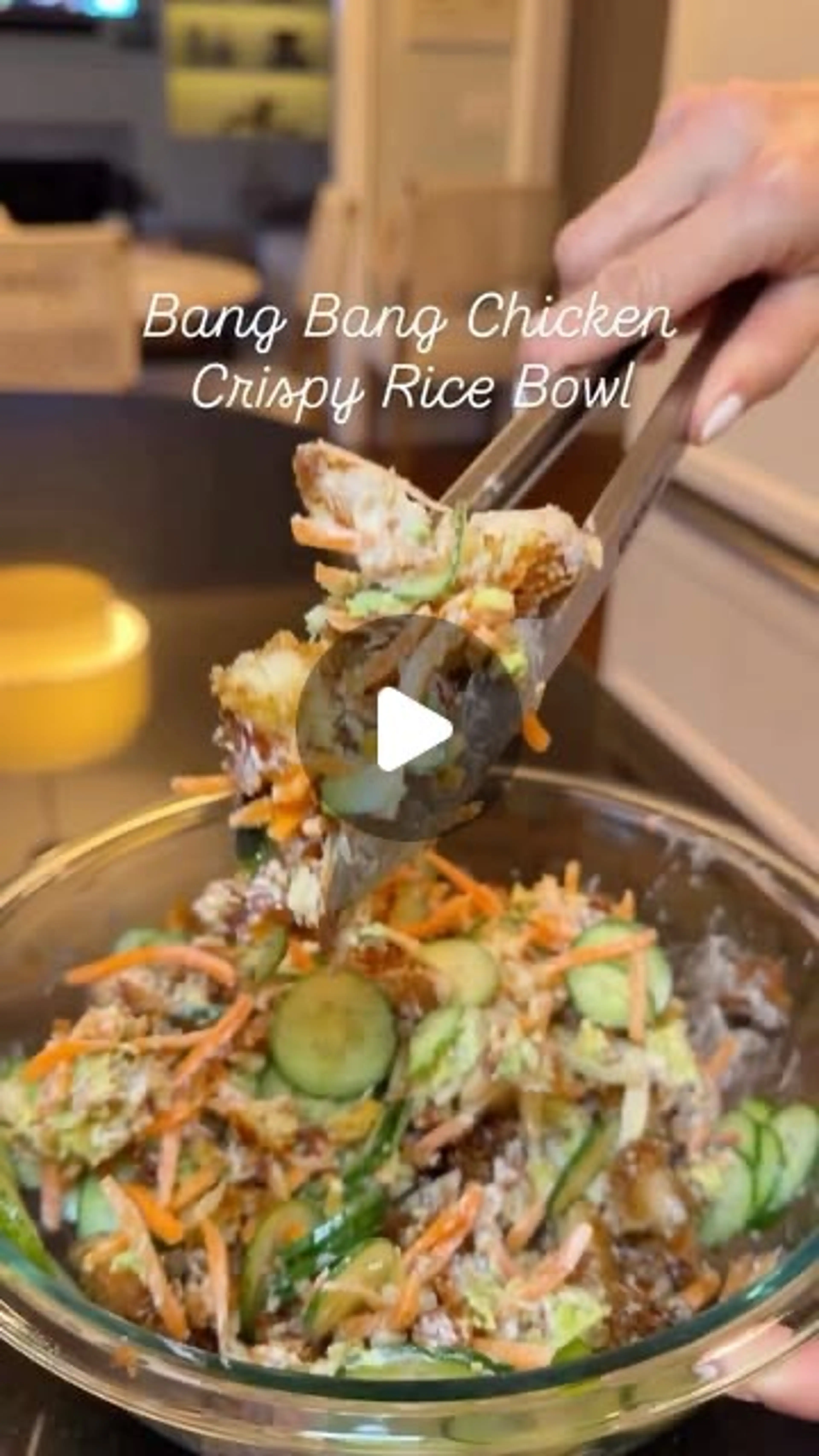 Bang Bang Chicken Crispy Rice Bowl