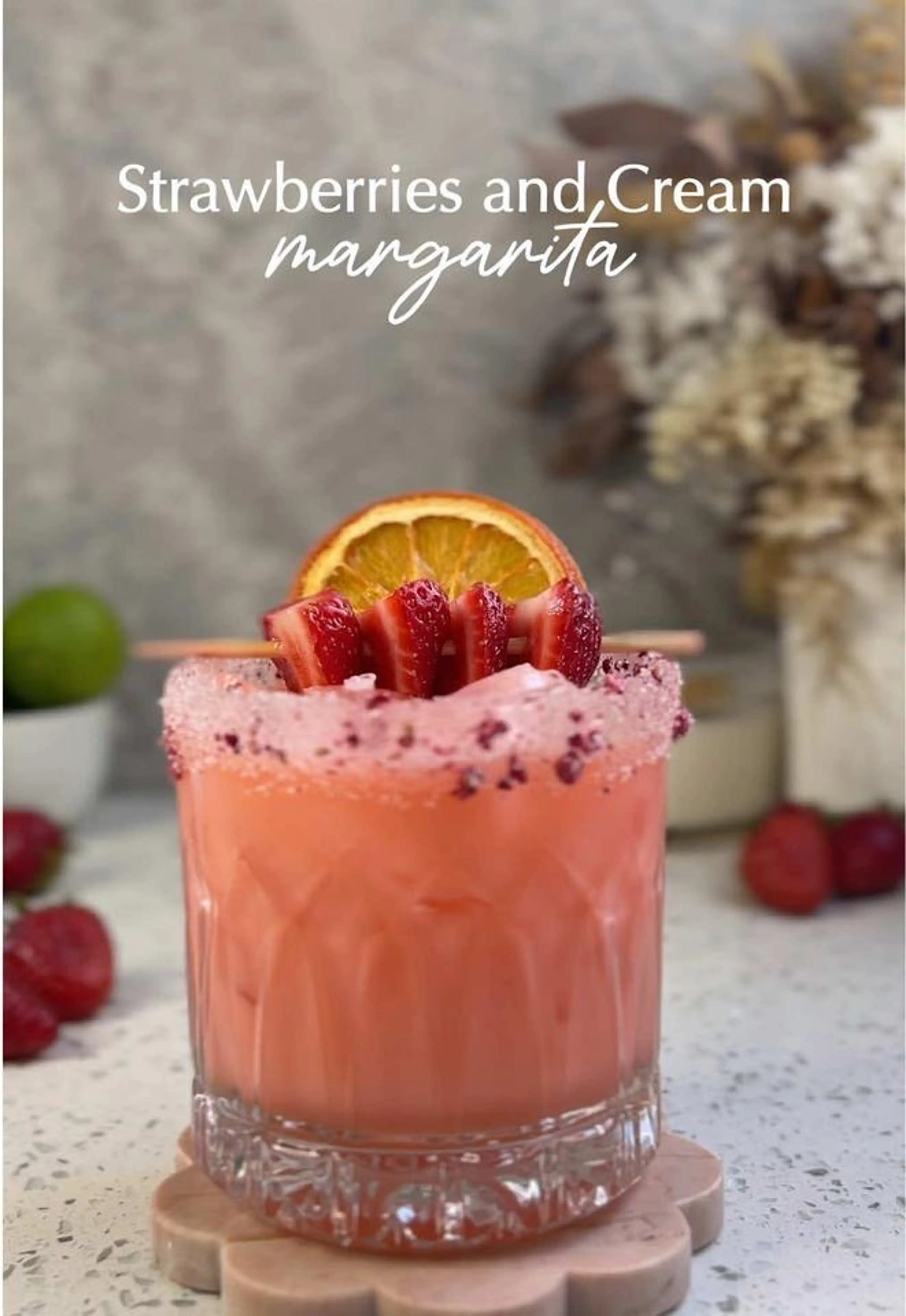 Strawberries And Cream Margarita