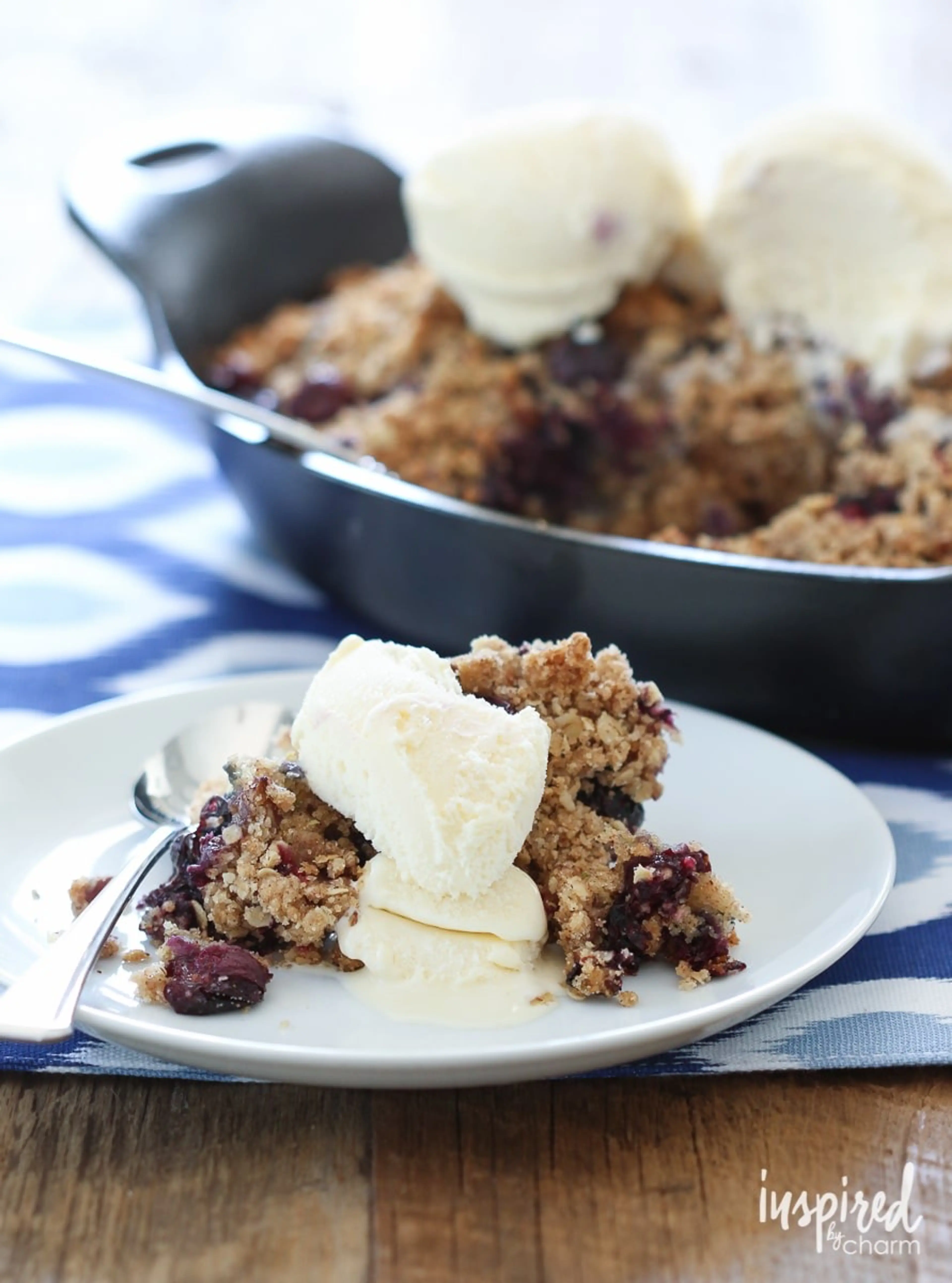 Zucchini Bread Blueberry Crisp
