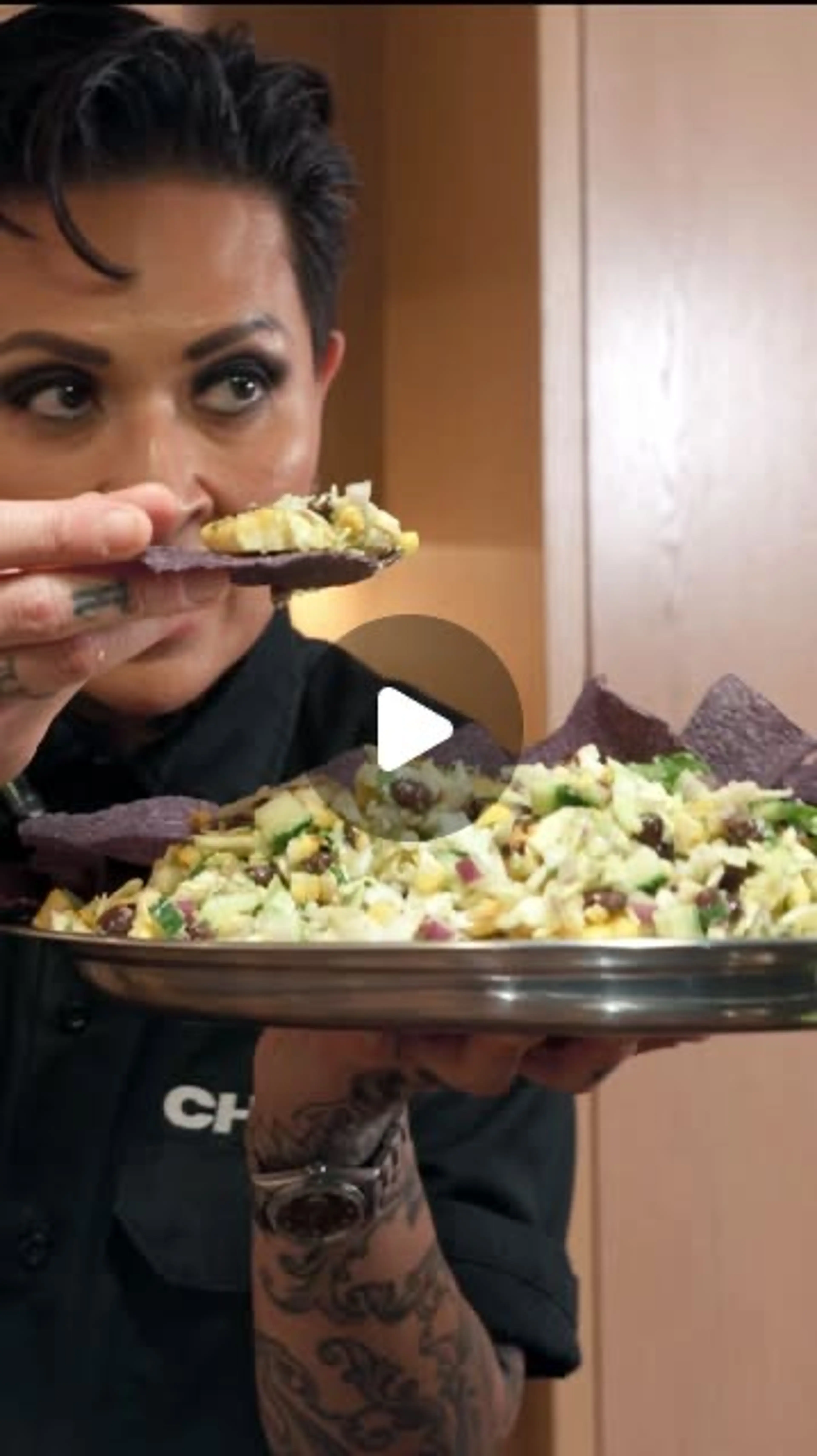 Corn and Cabbage Salad W/ Mashed Avocado Dressing