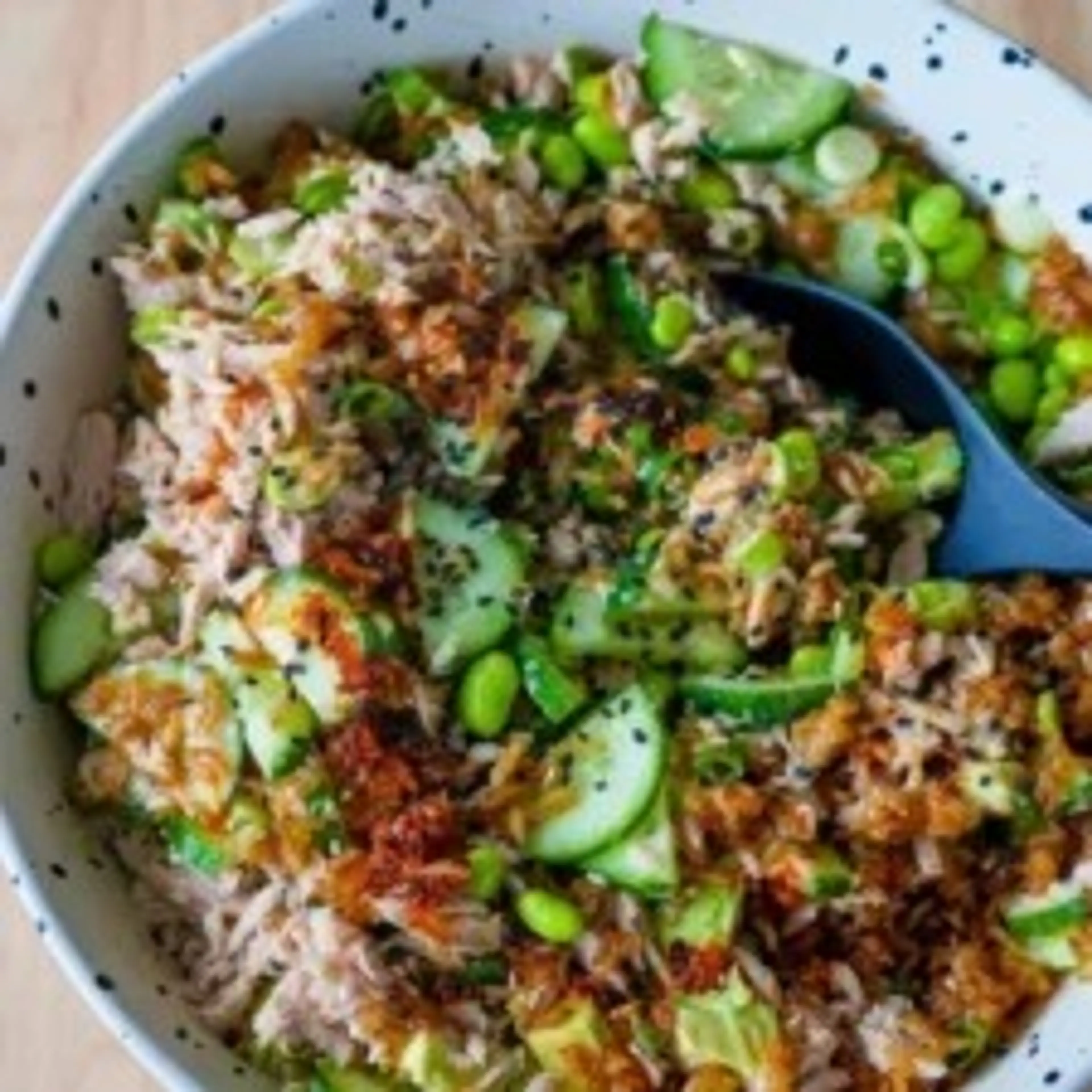 Tuna Avocado Crispy Rice Salad