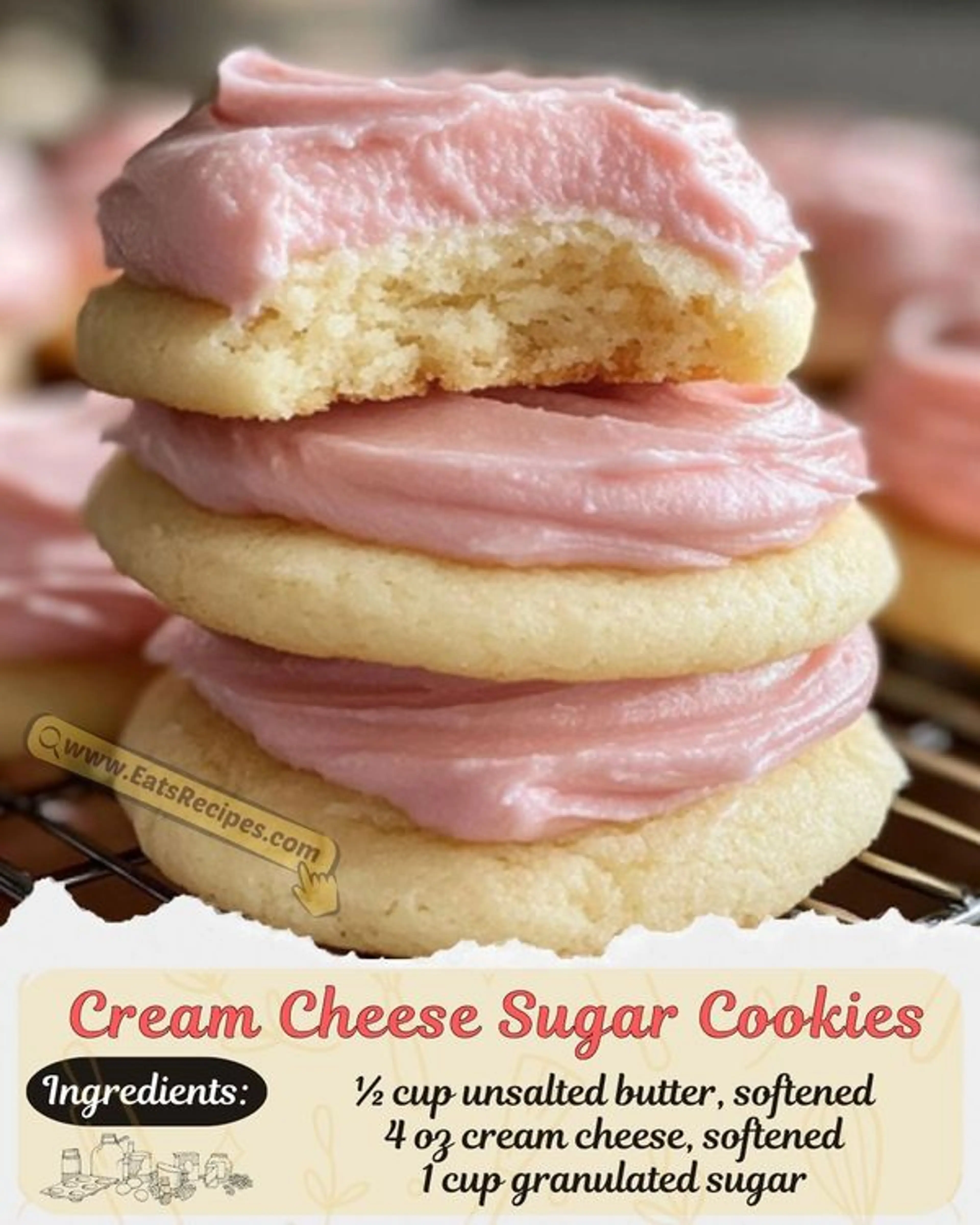 Cream Cheese Sugar Cookies: Soft & Frosted Delight