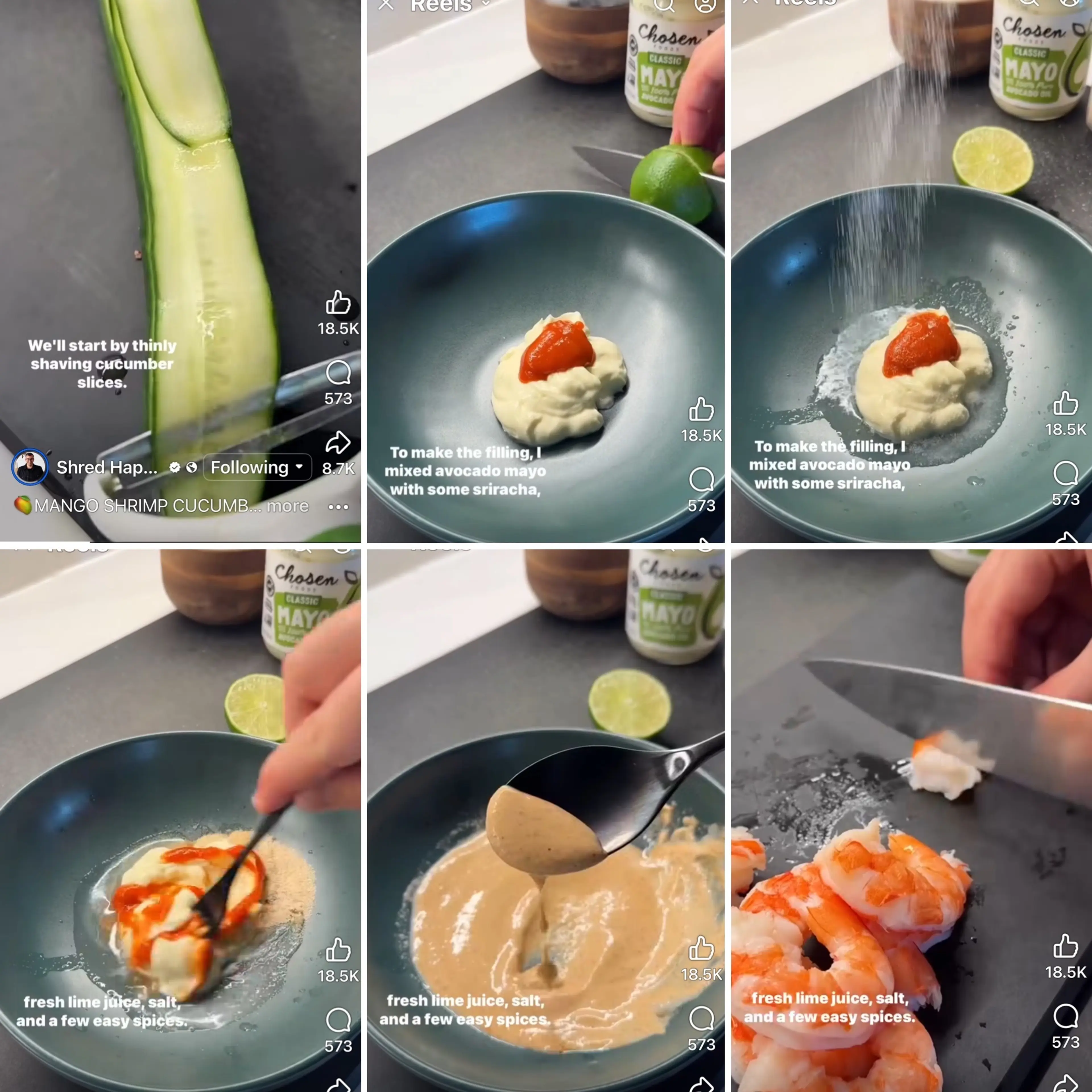 Mango Shrimp Cucumber Roll