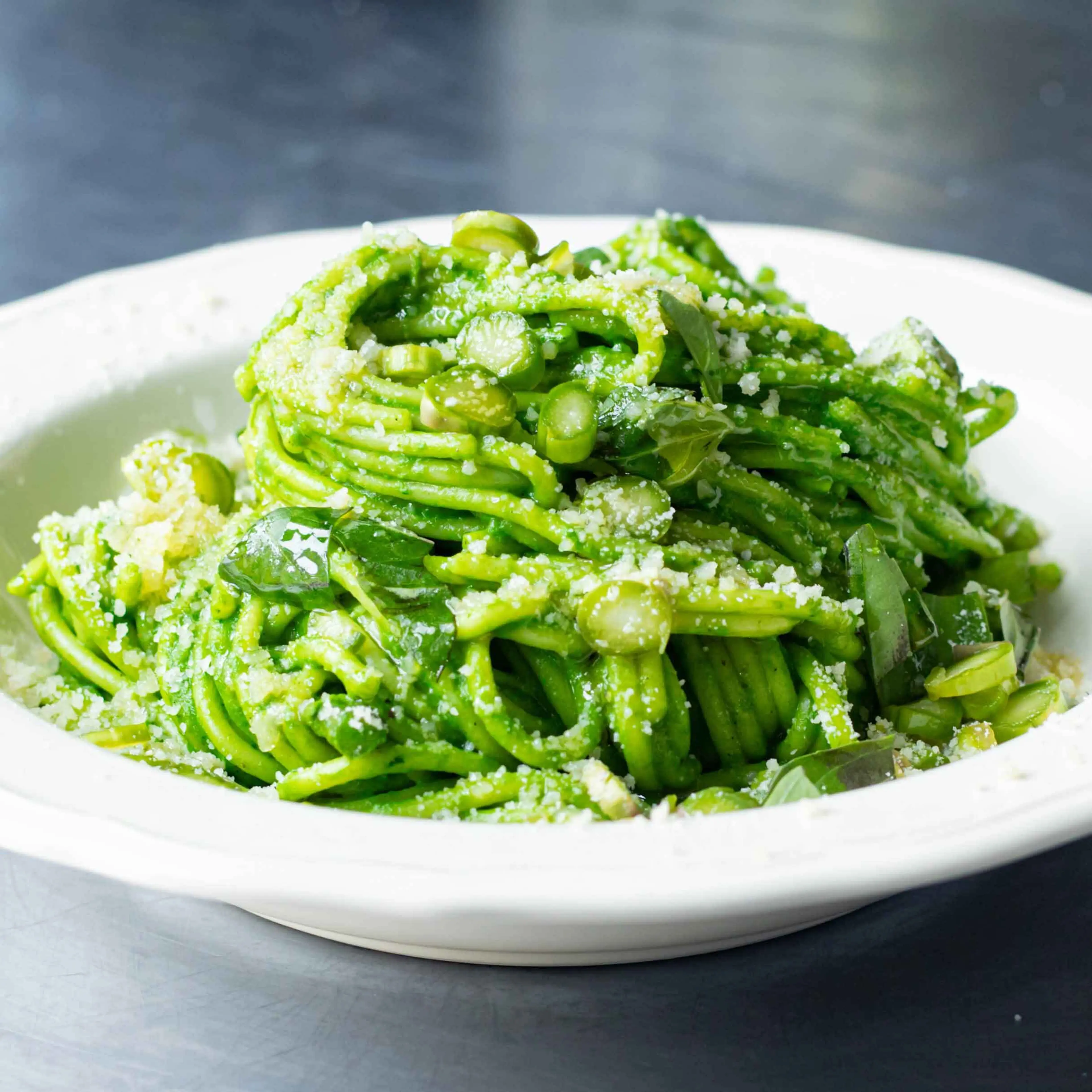 Triple Asparagus Spaghetti