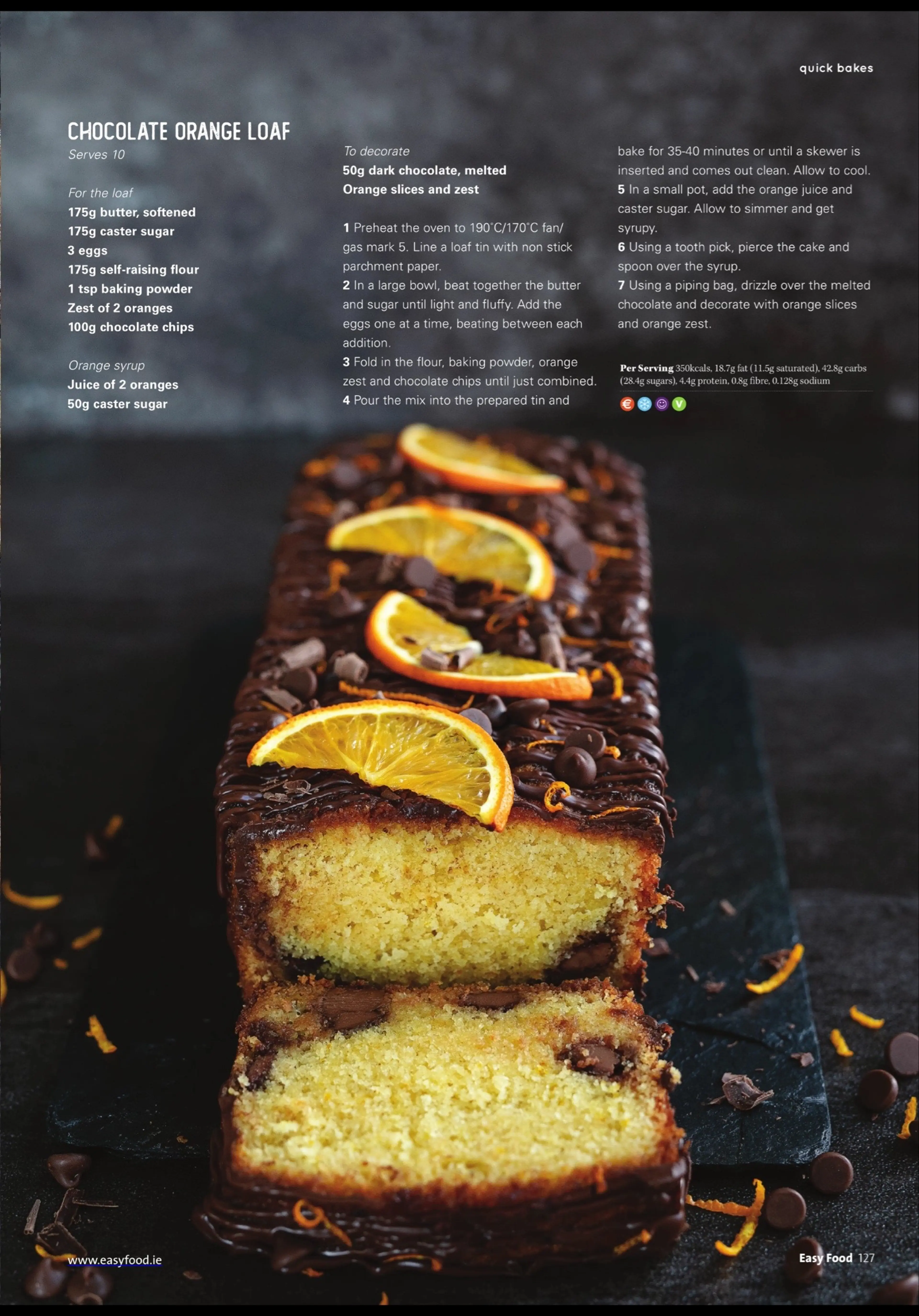 CHOCOLATE ORANGE LOAF