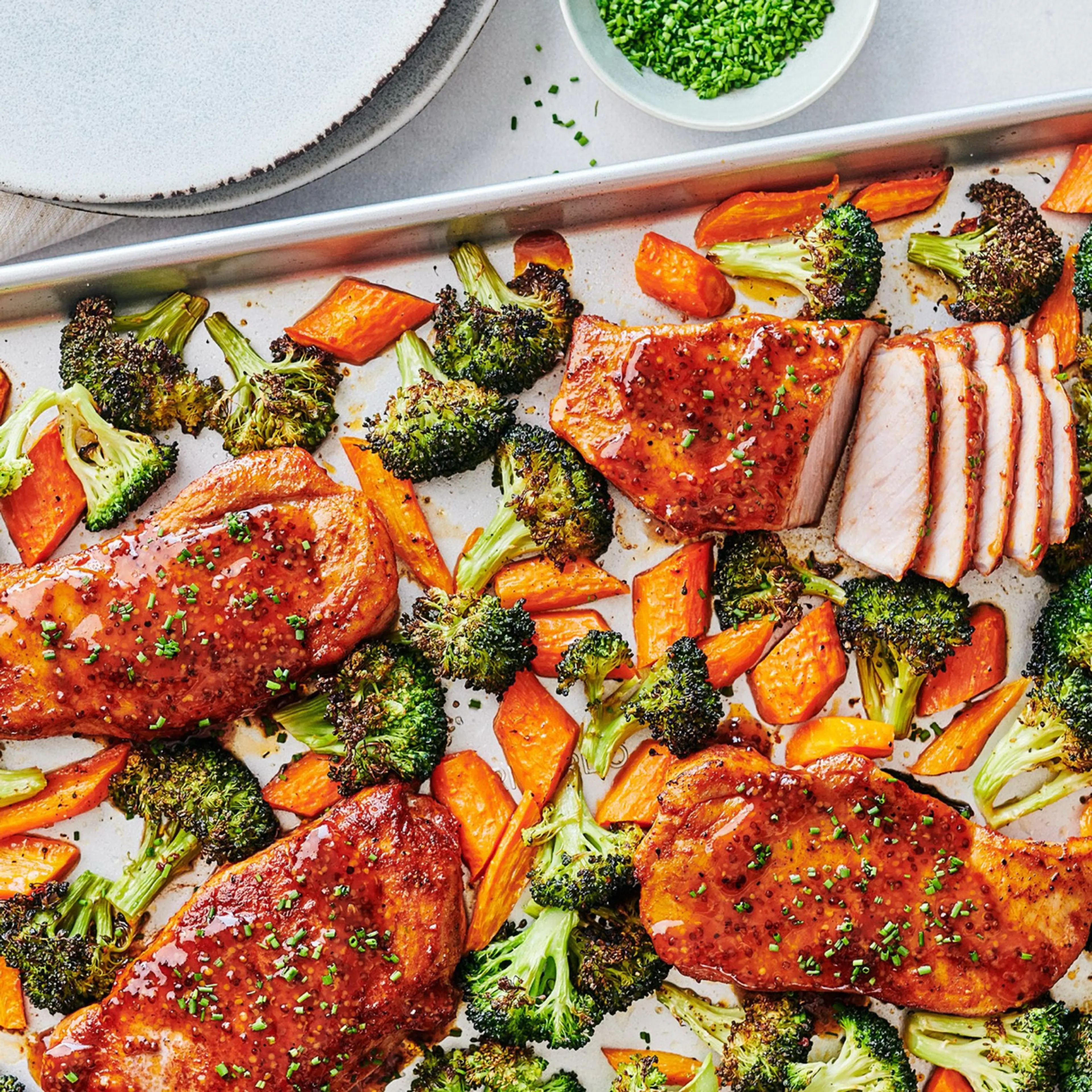 Côtelettes de porc au four, sauce barbecue express