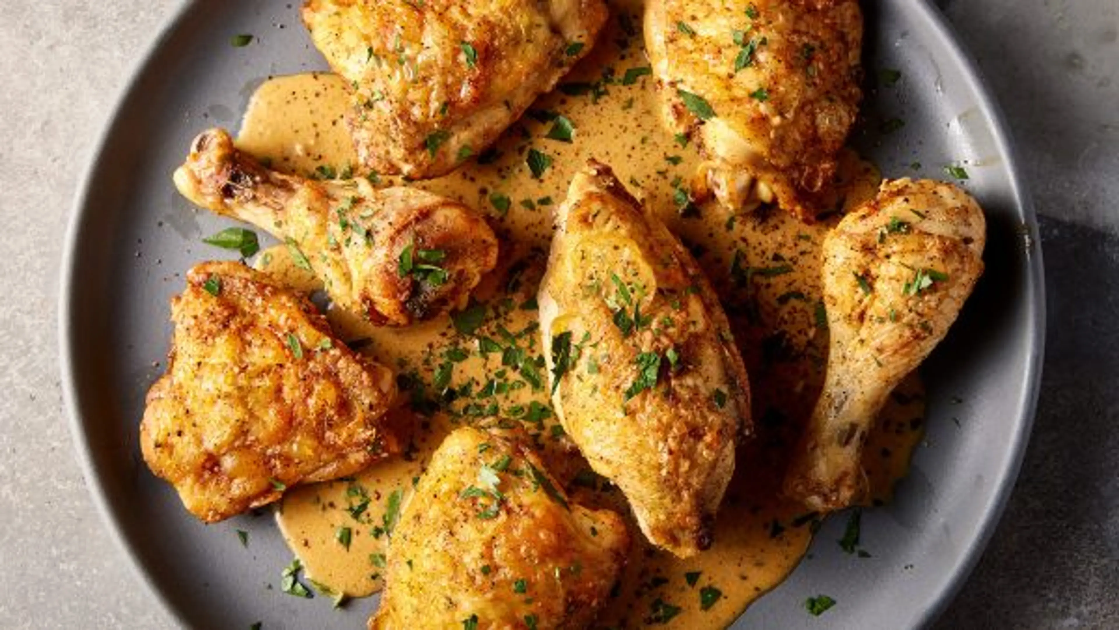 Georgian Creamy-Garlic Chicken (Shkmeruli)