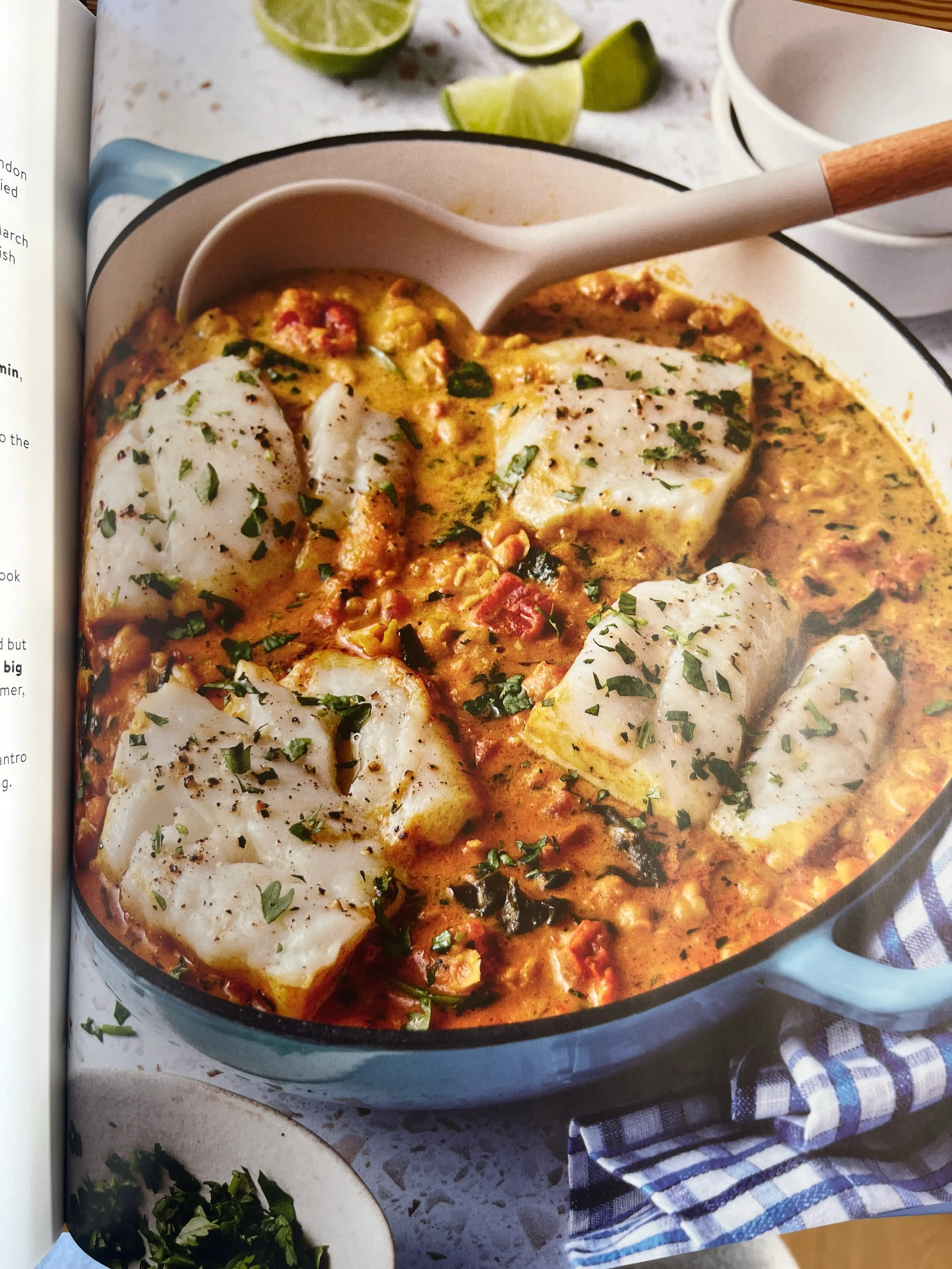 BRAISED FISH with Tomato & Coconut Chickpeas