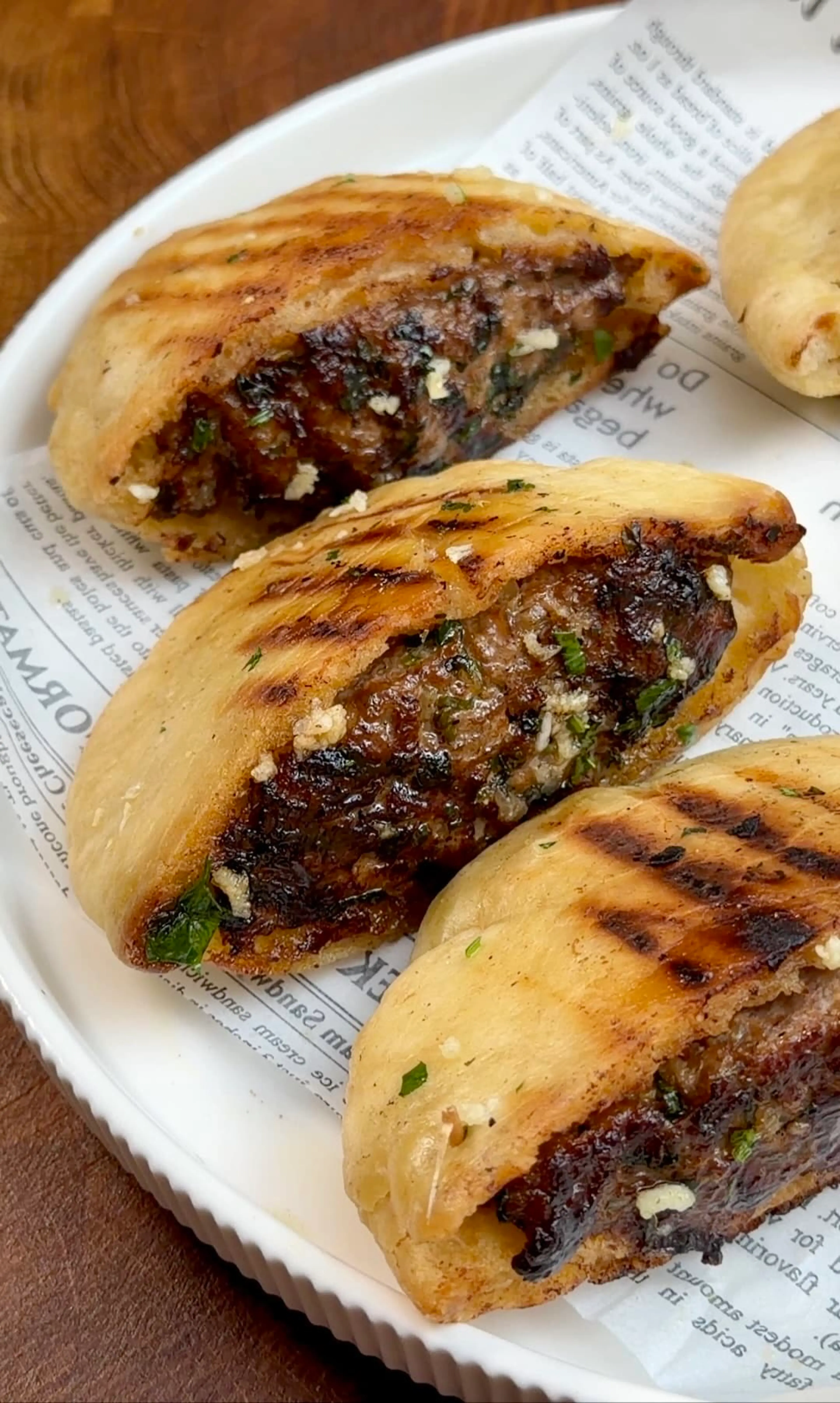 Crispy Beef Stuffed Pitas (Arayes)
