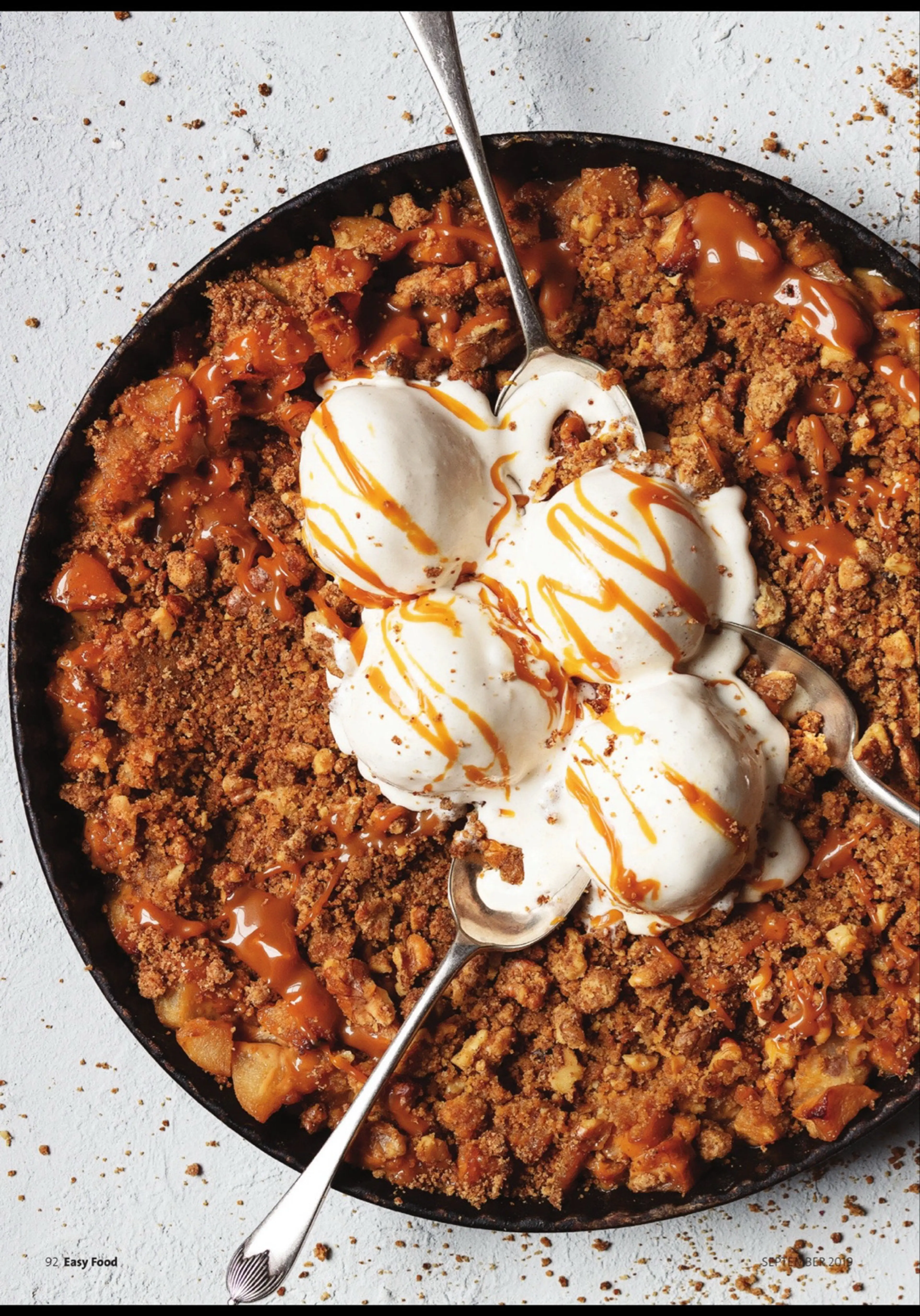 SALTED CARAMEL APPLE AND WALNUT CRUMBLE