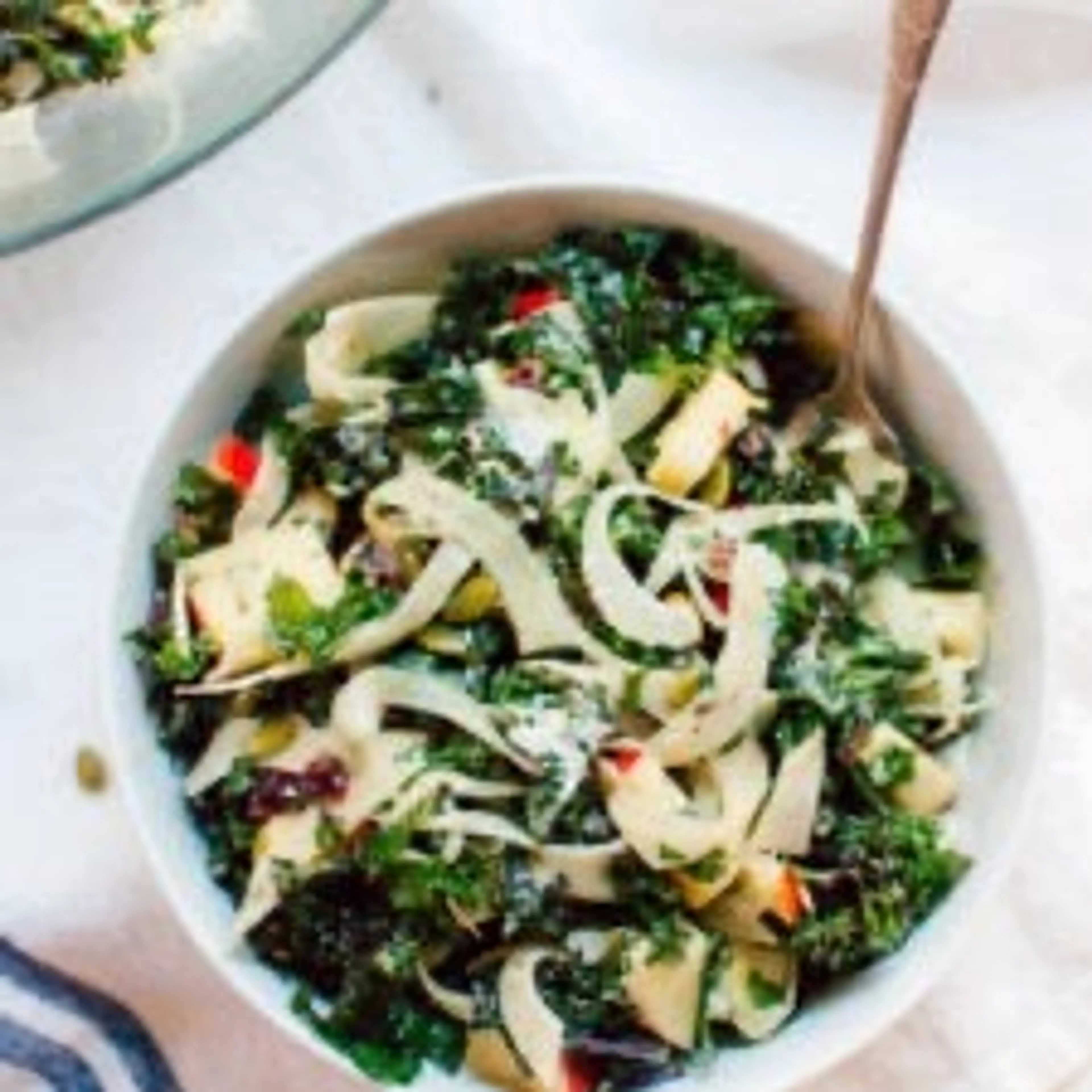 Autumn Kale Salad with Fennel, Honeycrisp and Goat Cheese