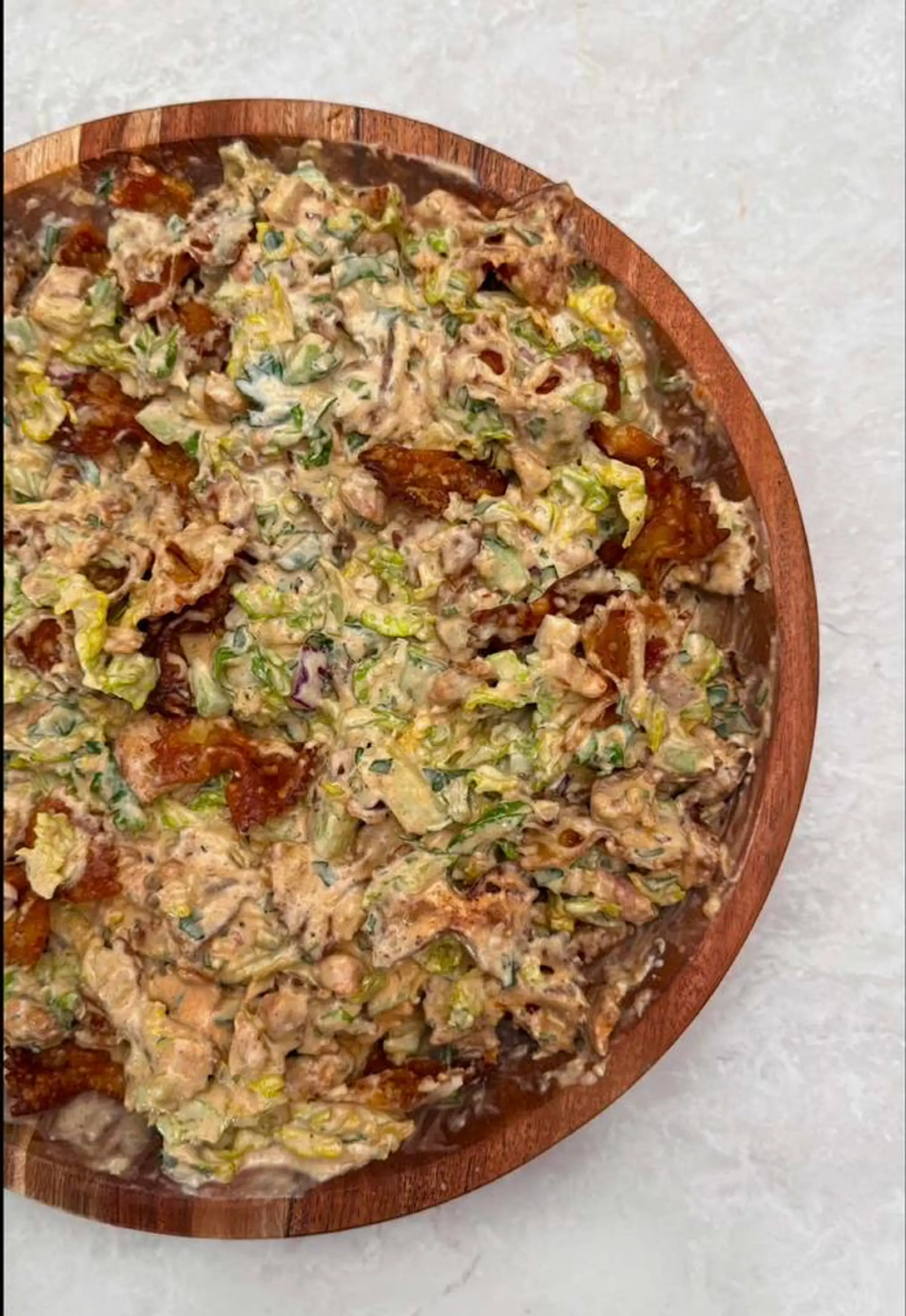 Crispy Pasta Caesar Salad
