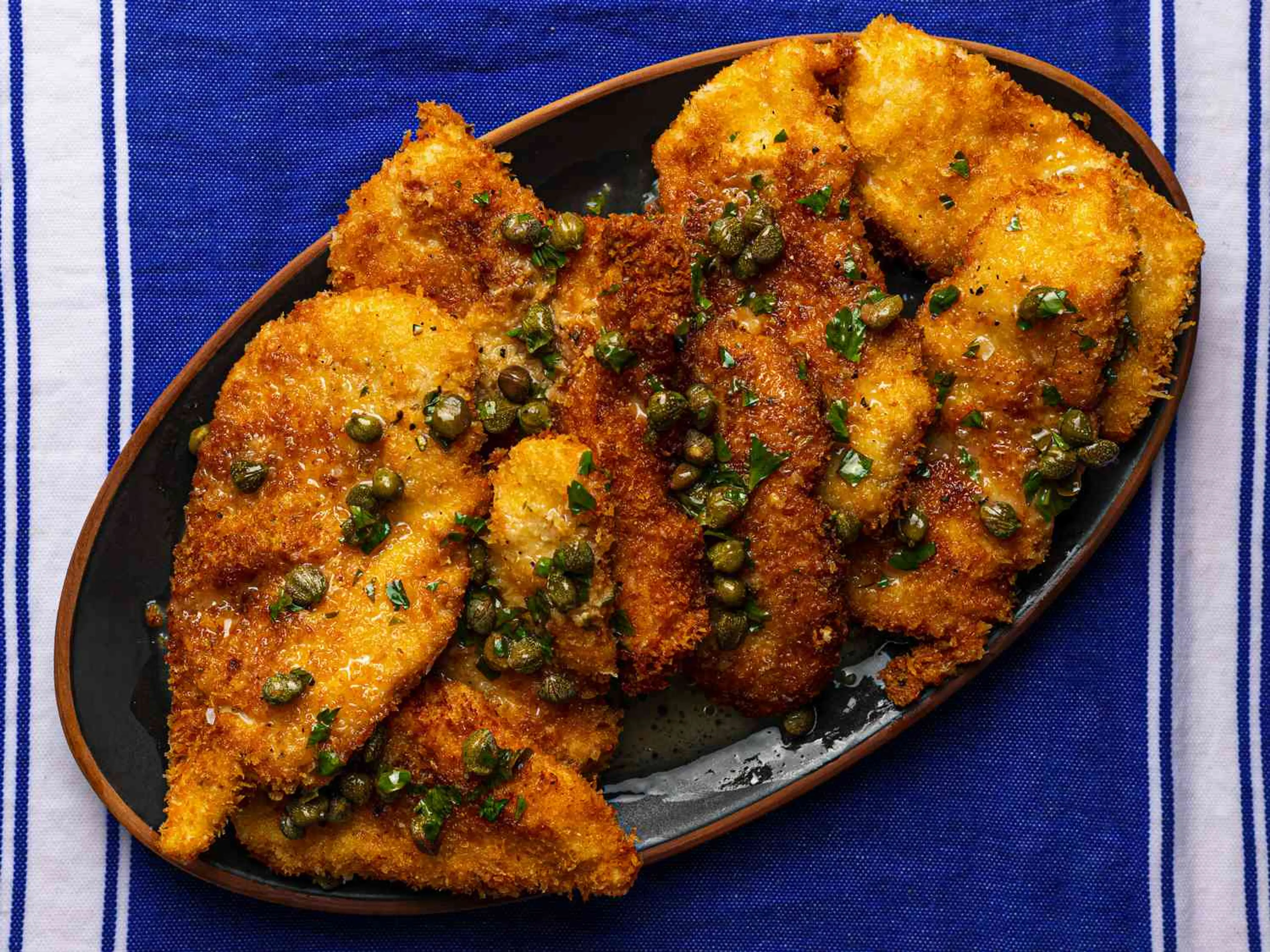 Chicken Piccata (Fried Chicken Cutlets With Lemon-Butter Pan
