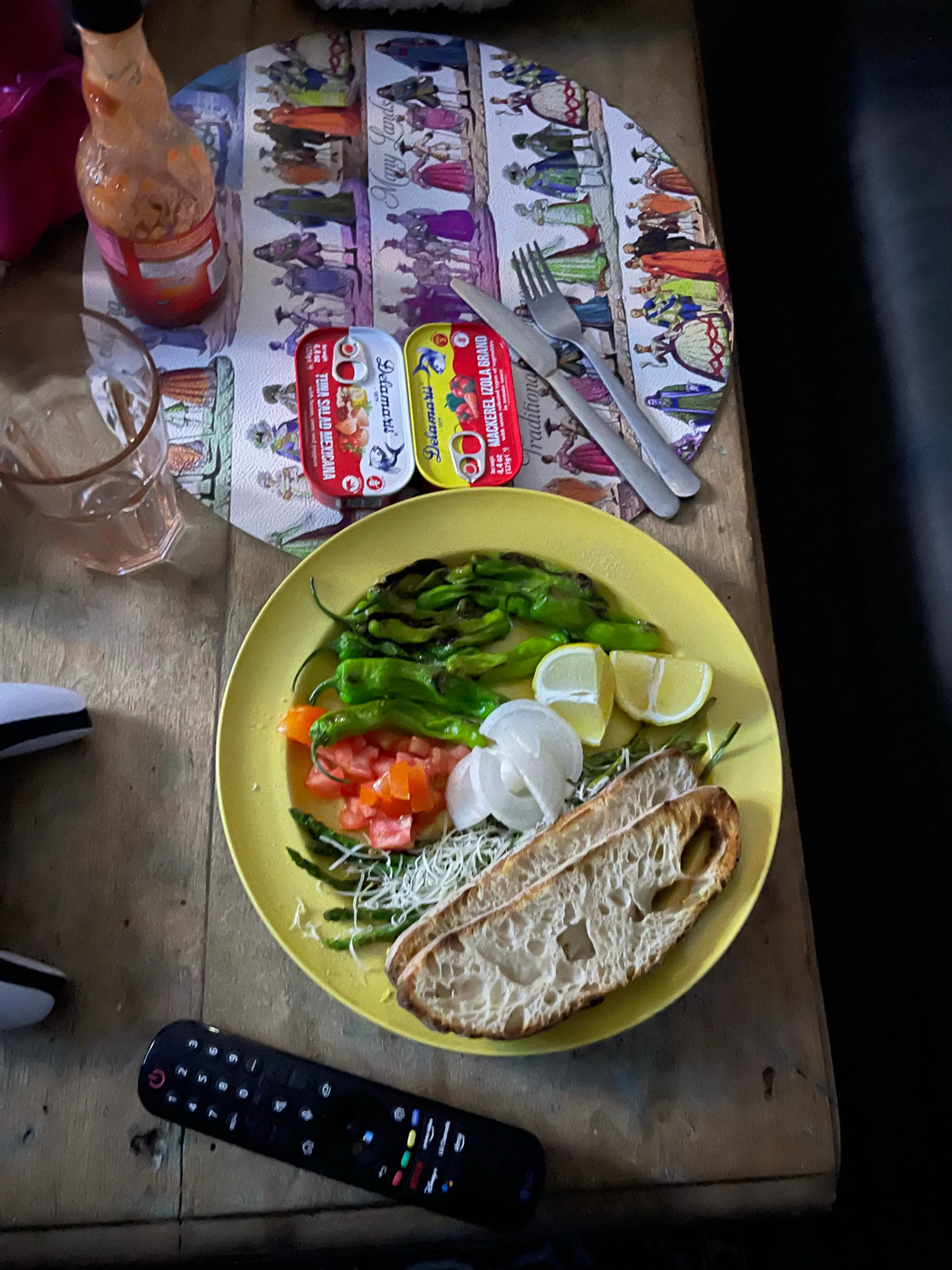Lemon Zest Parm Asparagus, Shshito Peppers And Tuna!