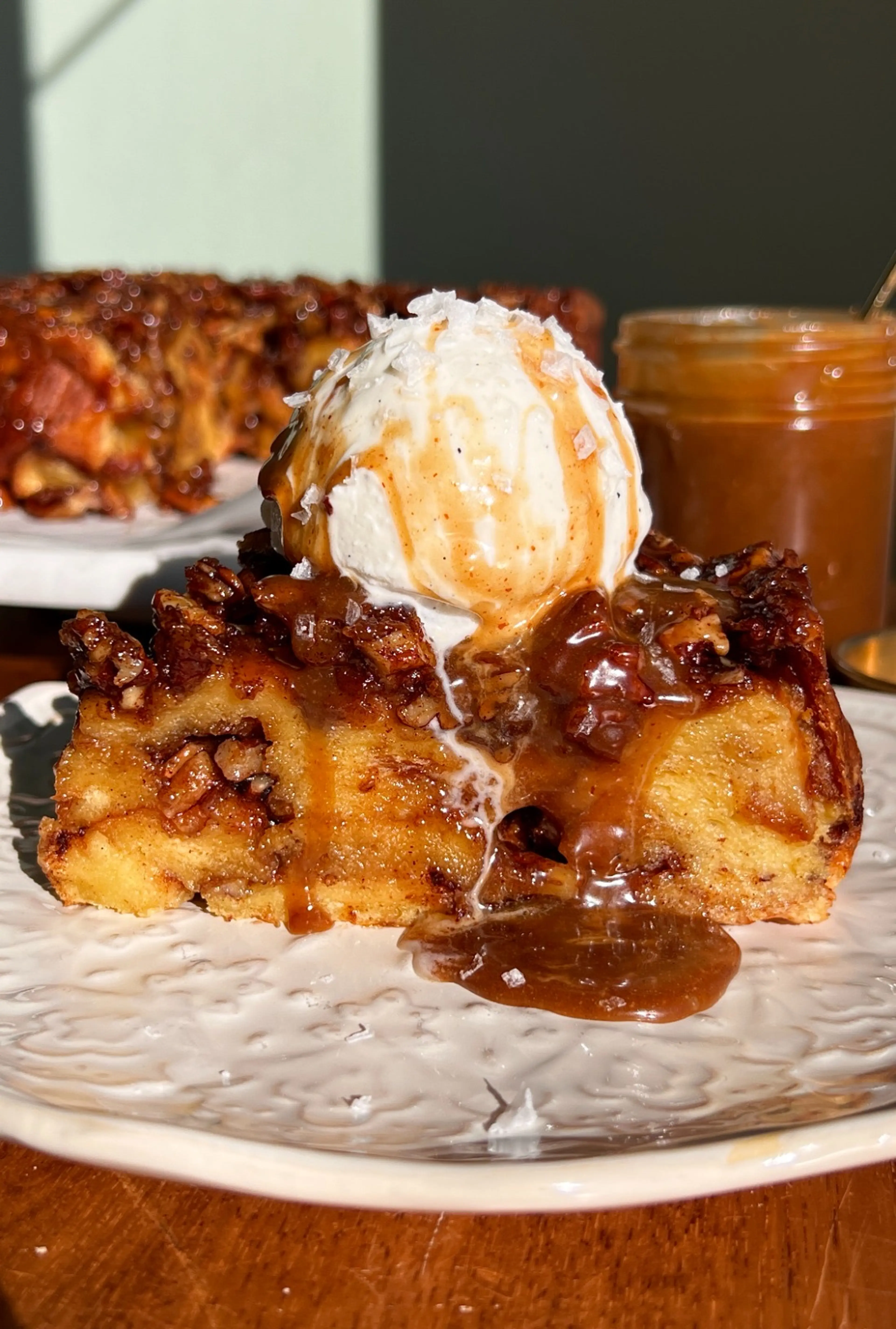 Pecan Sticky Bun Bread Pudding