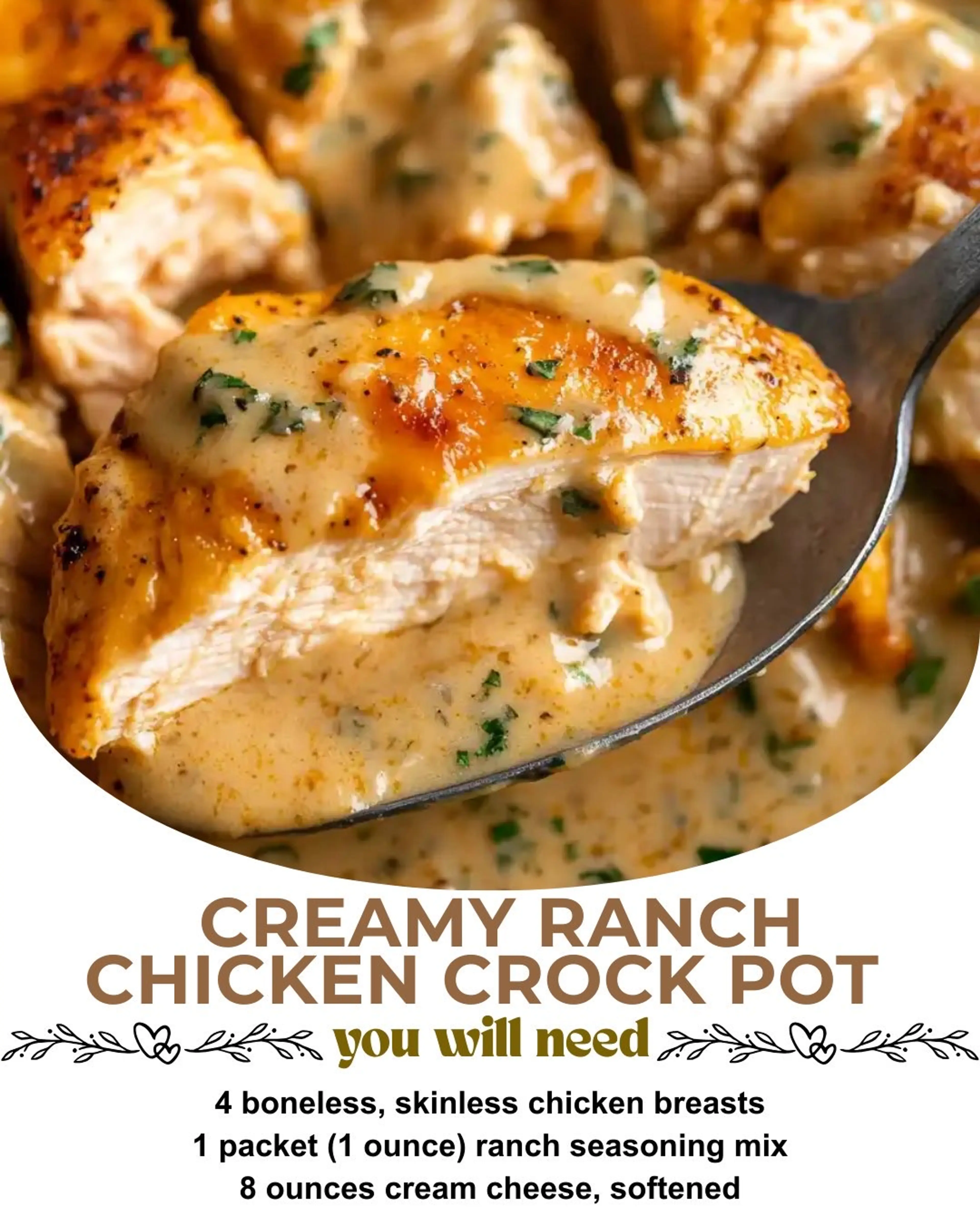 Creamy  Ranch Chicken Crock Pot