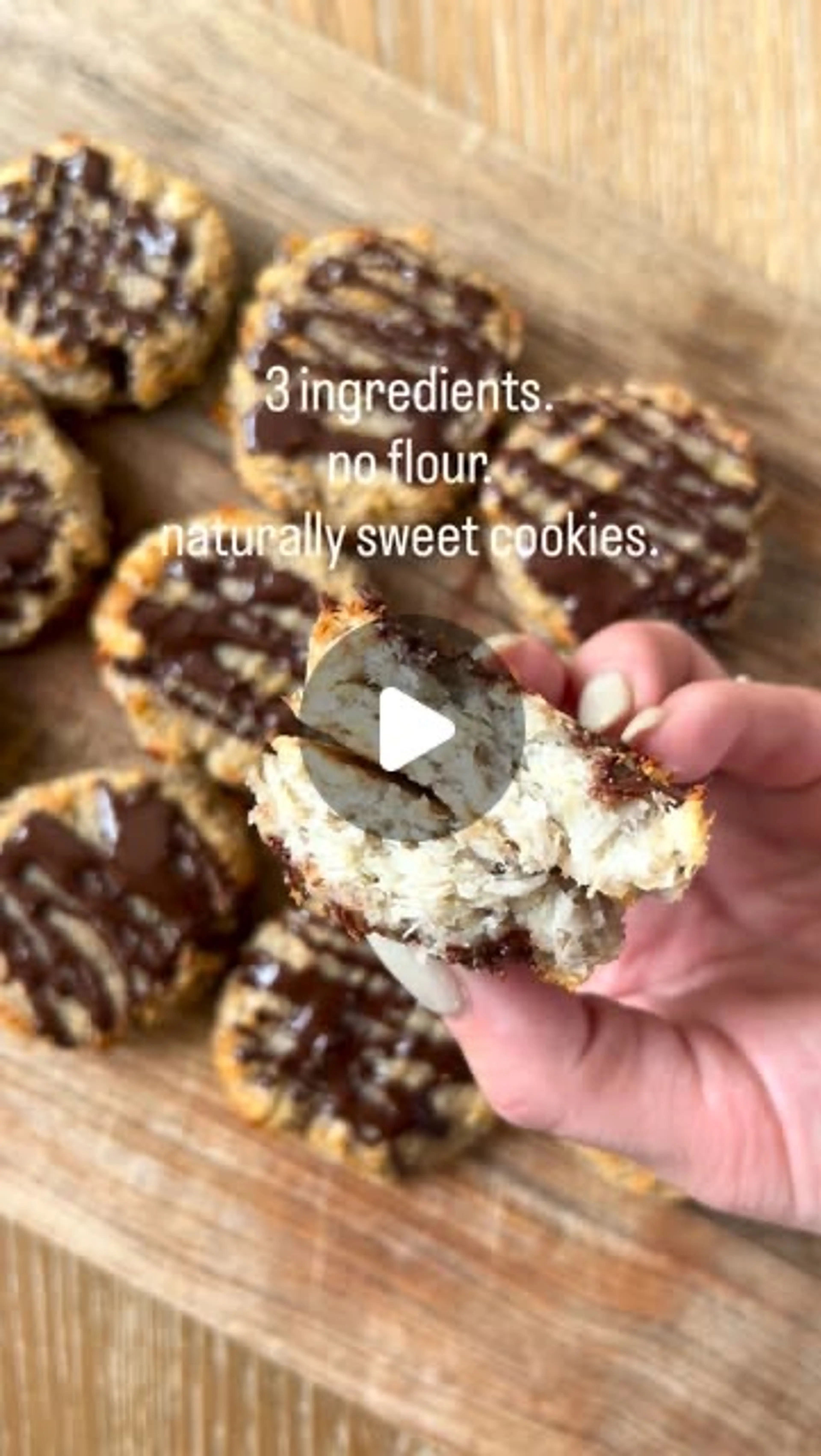 3 Ingredients. No Flour. Naturally Sweet
