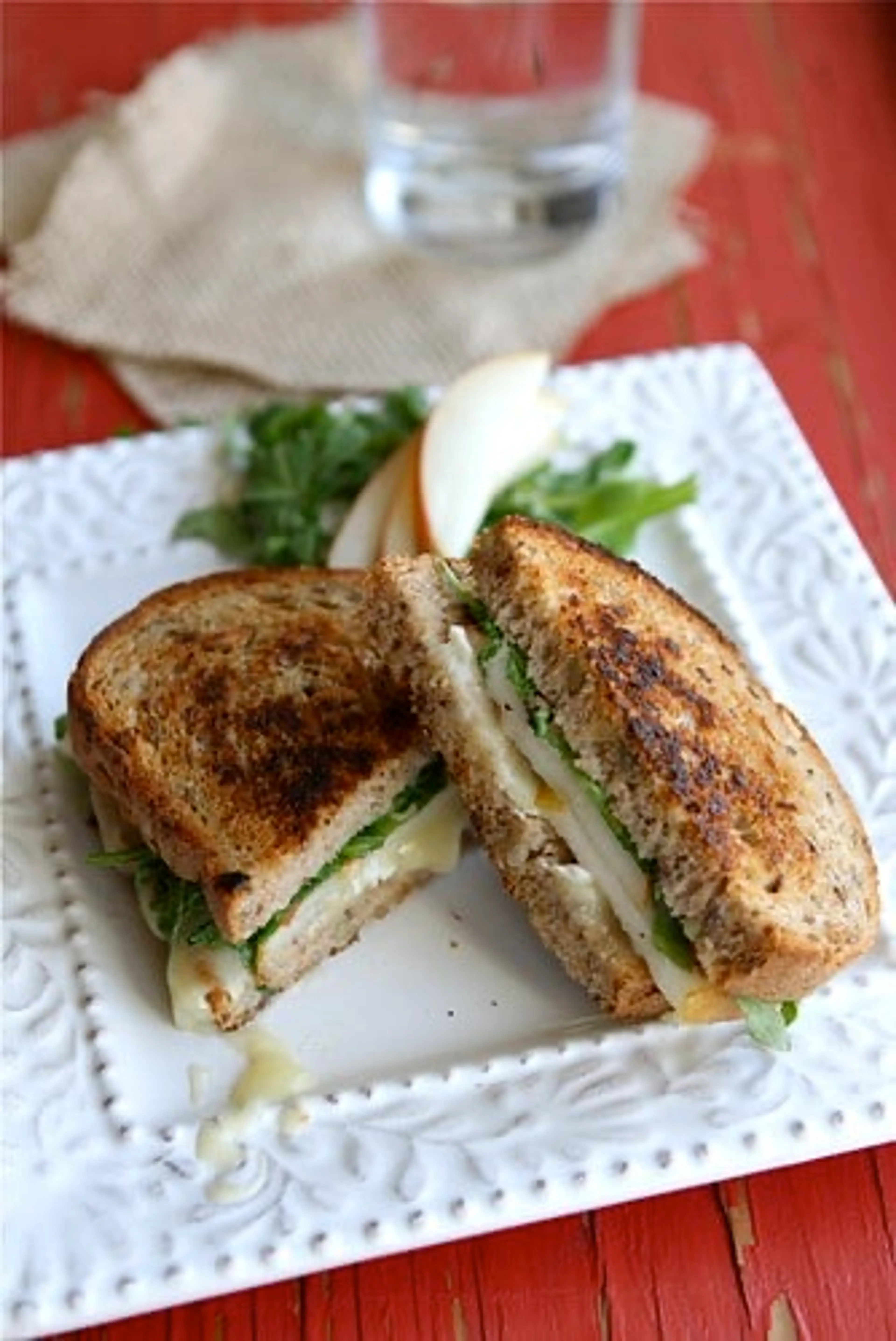 Grilled Cheese with Brie, Pear & Hazelnuts
