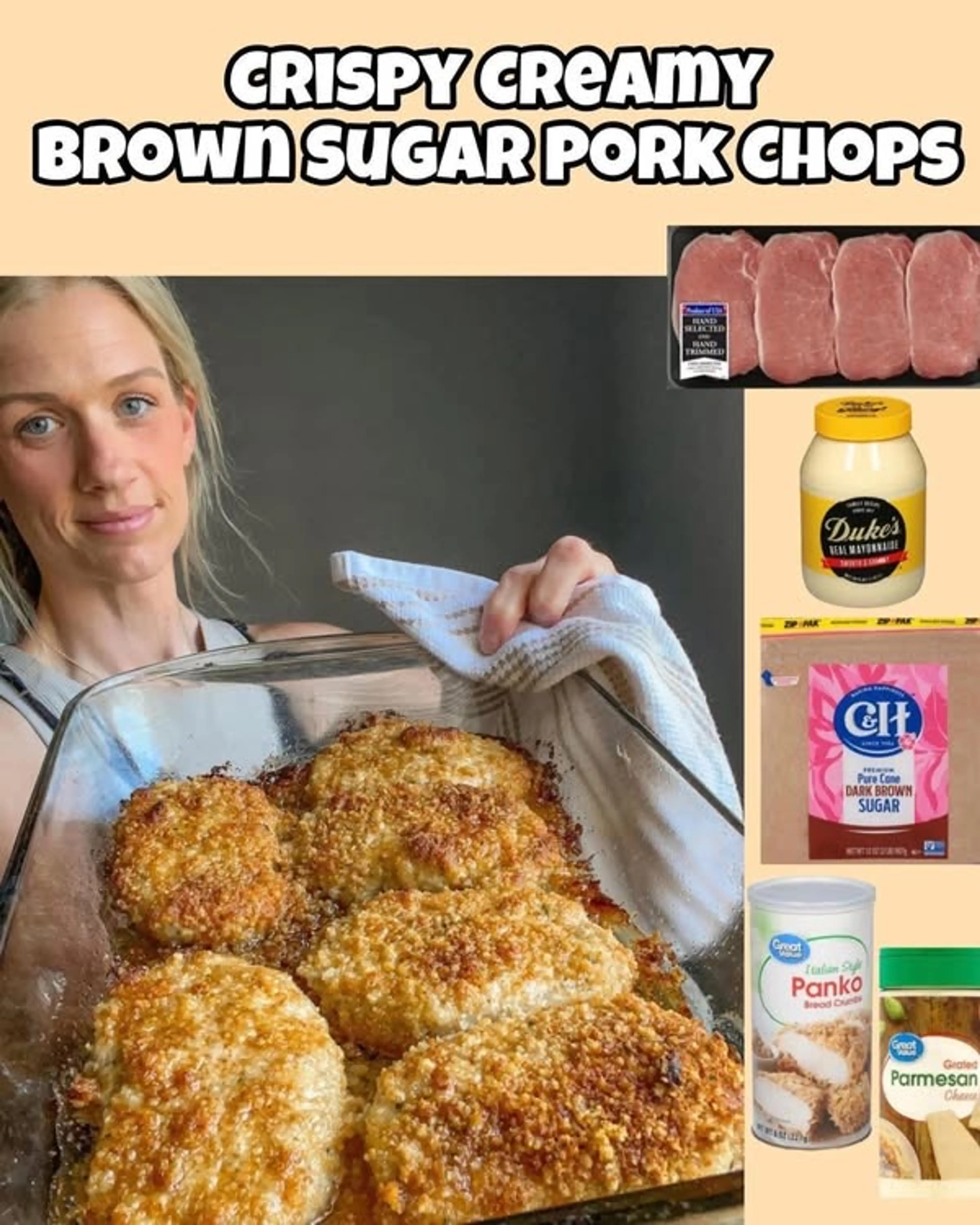 Crispy Creamy Brown Sugar Pork Chops