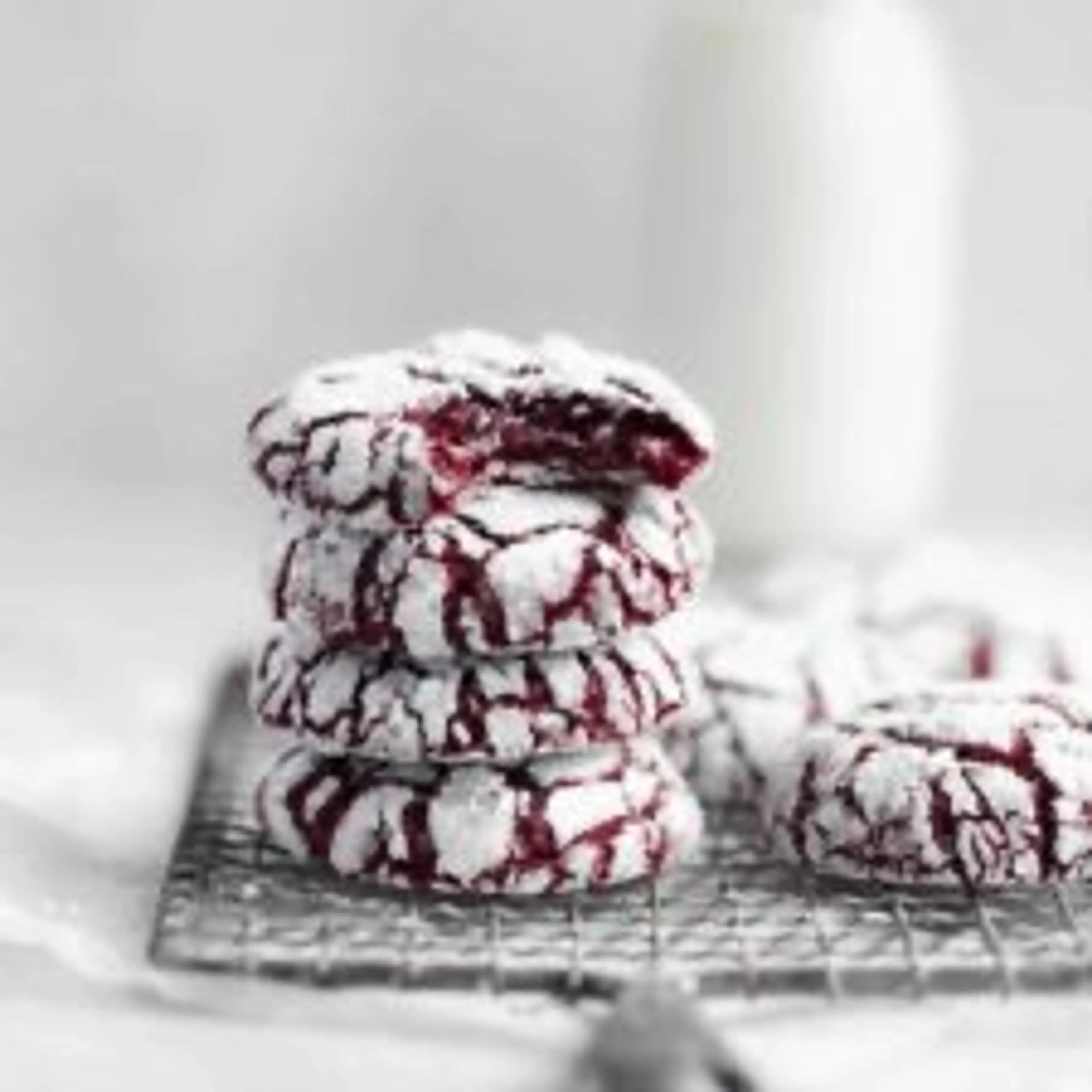 Red Velvet Crinkle Cookies