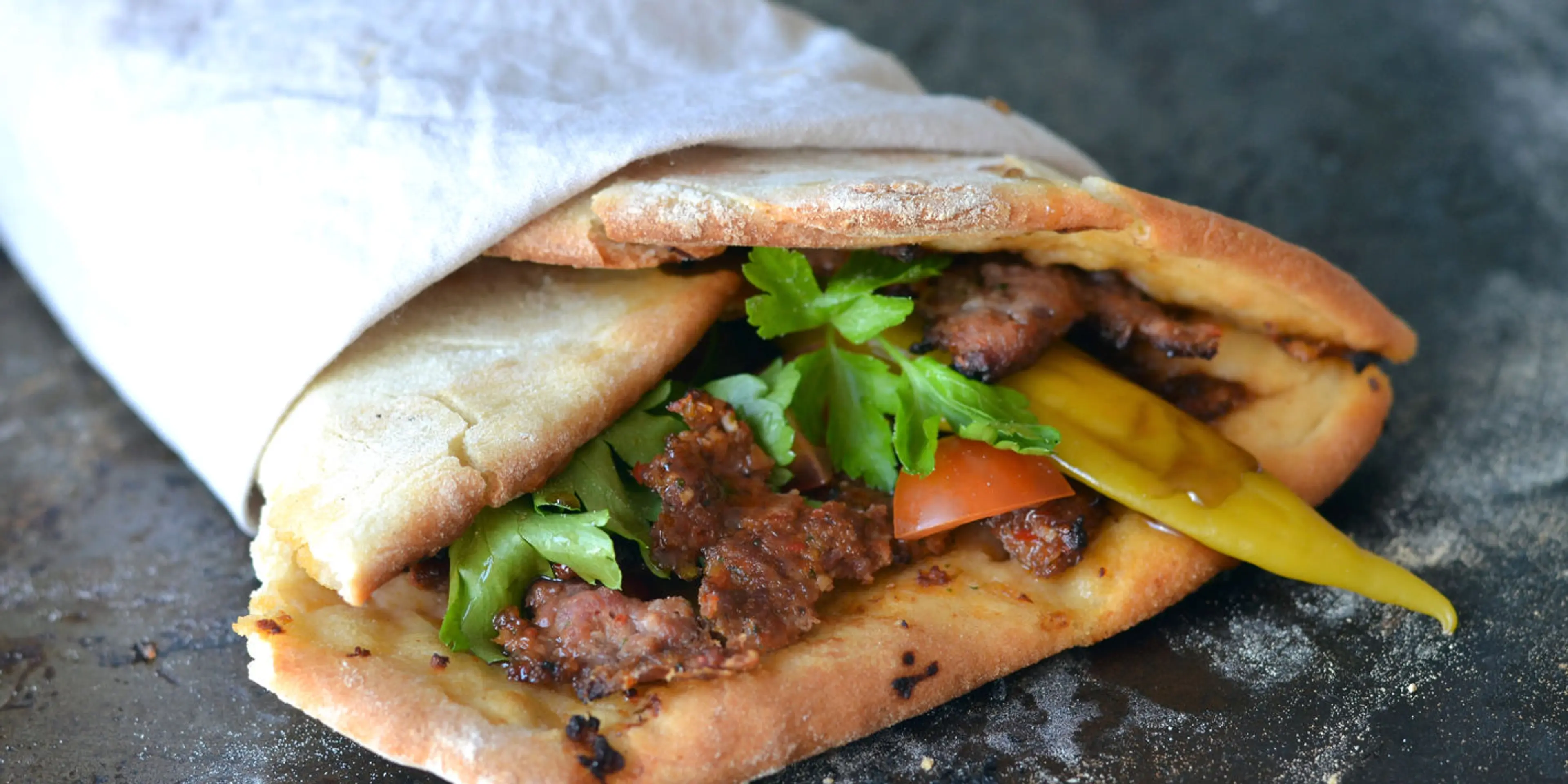 Goat lahmacun