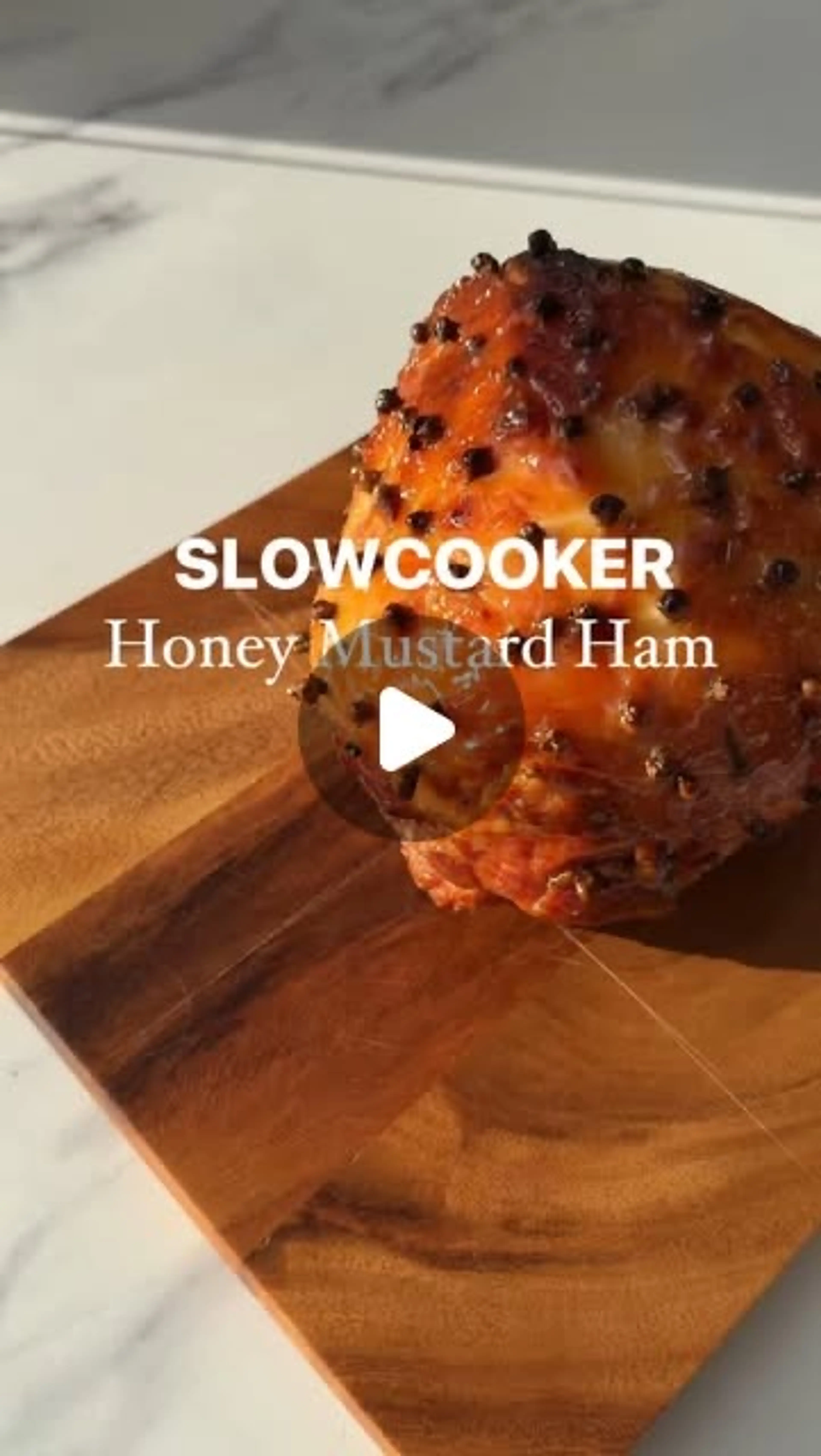 Slowcooker Honey Mustard Ham (cooked in Cola