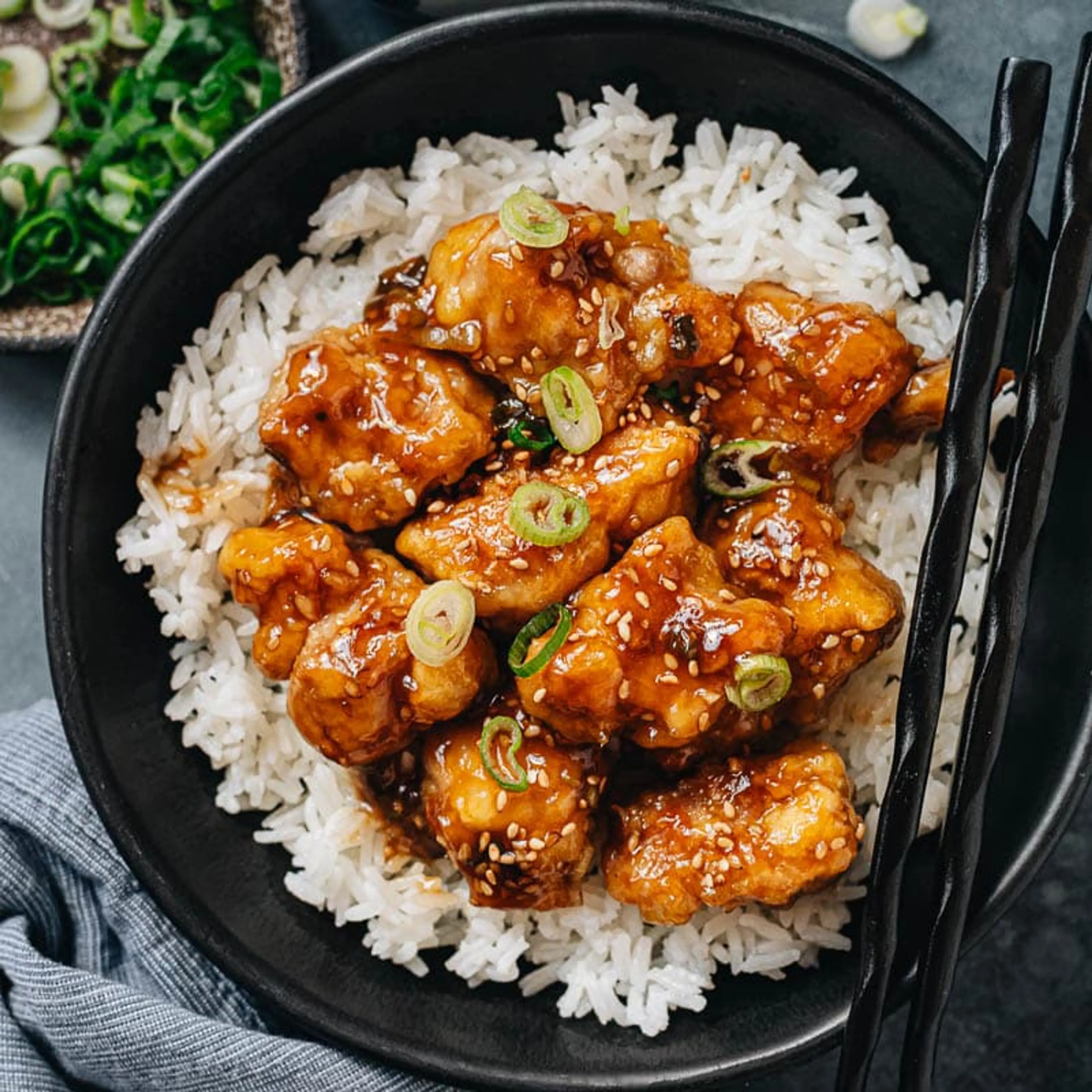 Crispy Sesame Chicken (without Deep Frying)