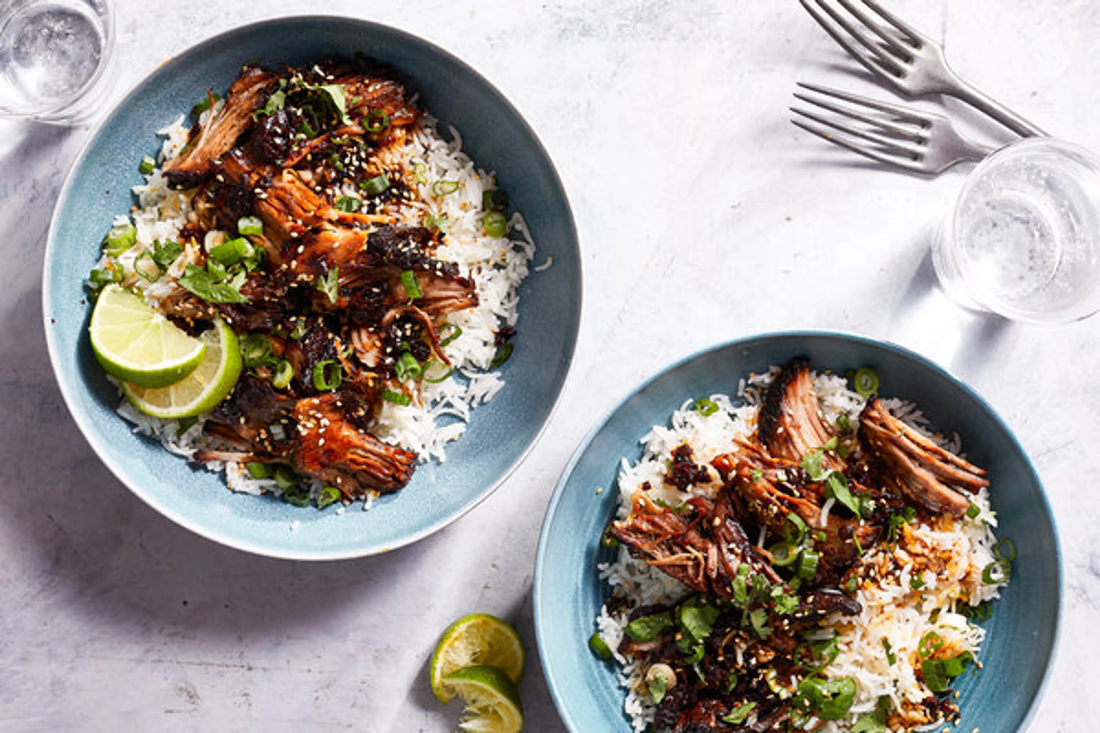 Slow Cooker Honey-Soy Braised Pork With Lime and Ginger