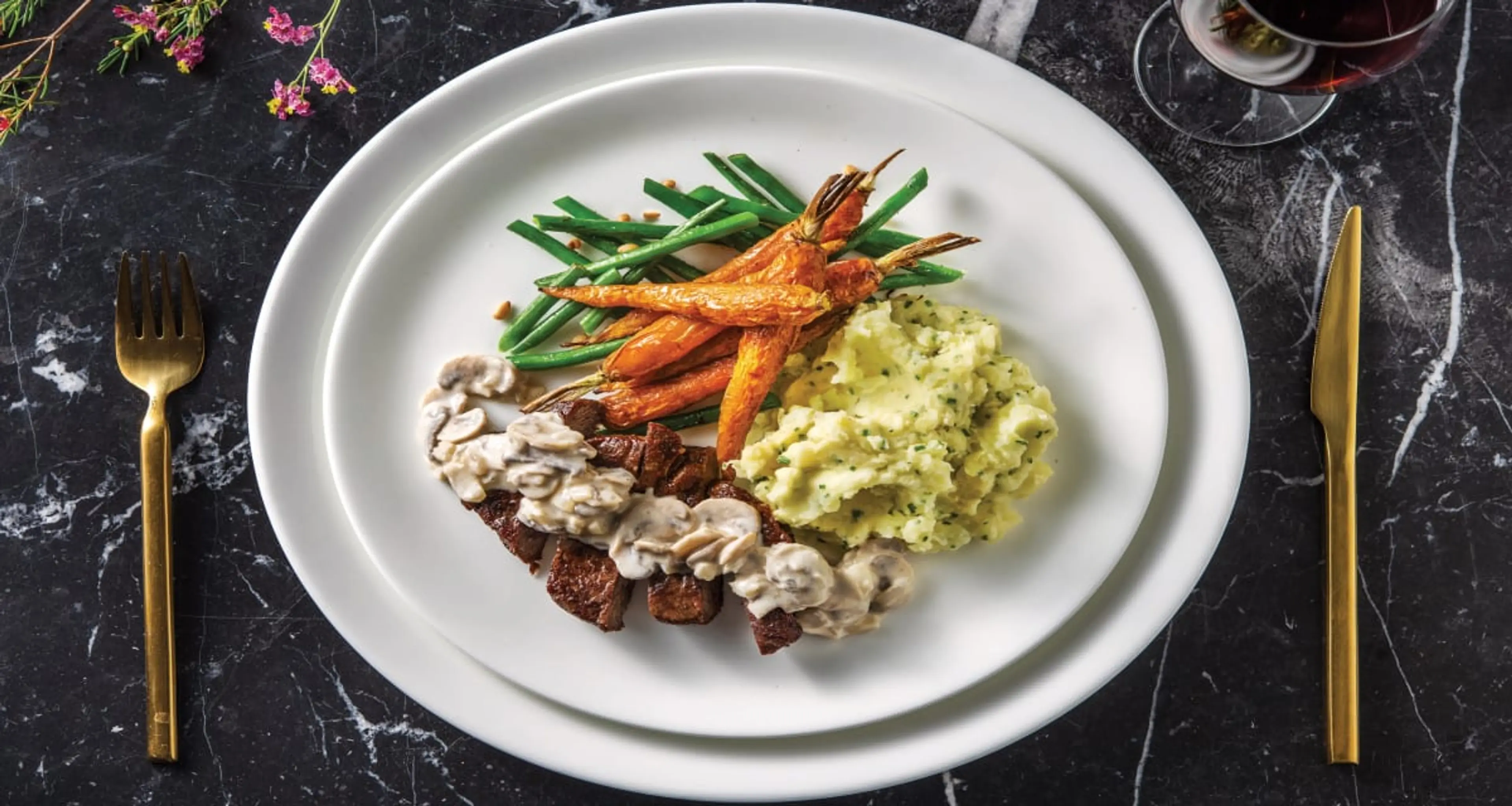 Premium Fillet Steak & Chive Mashed Potato with Creamy Truff