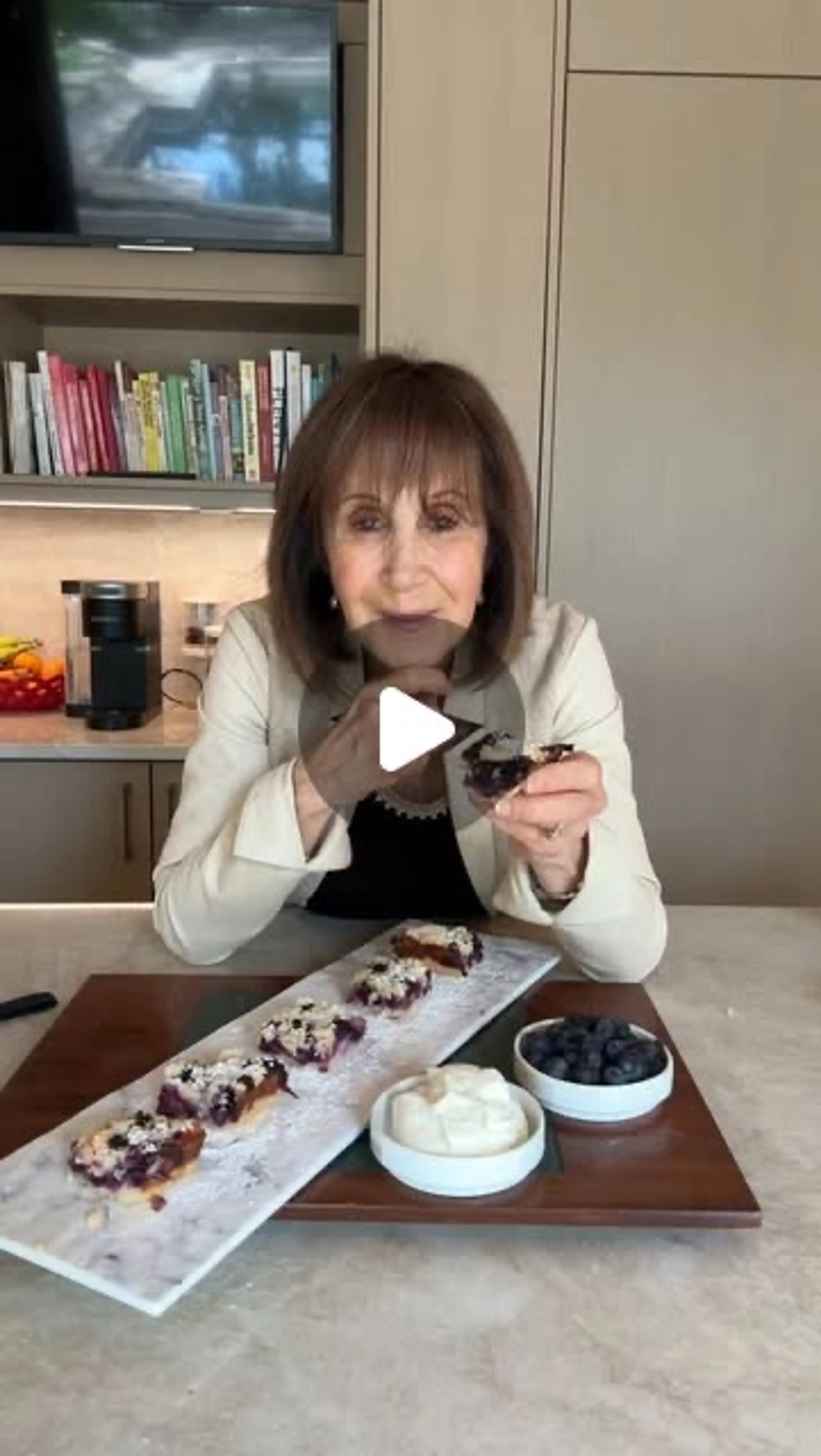 Blueberry Sour Cream Squares